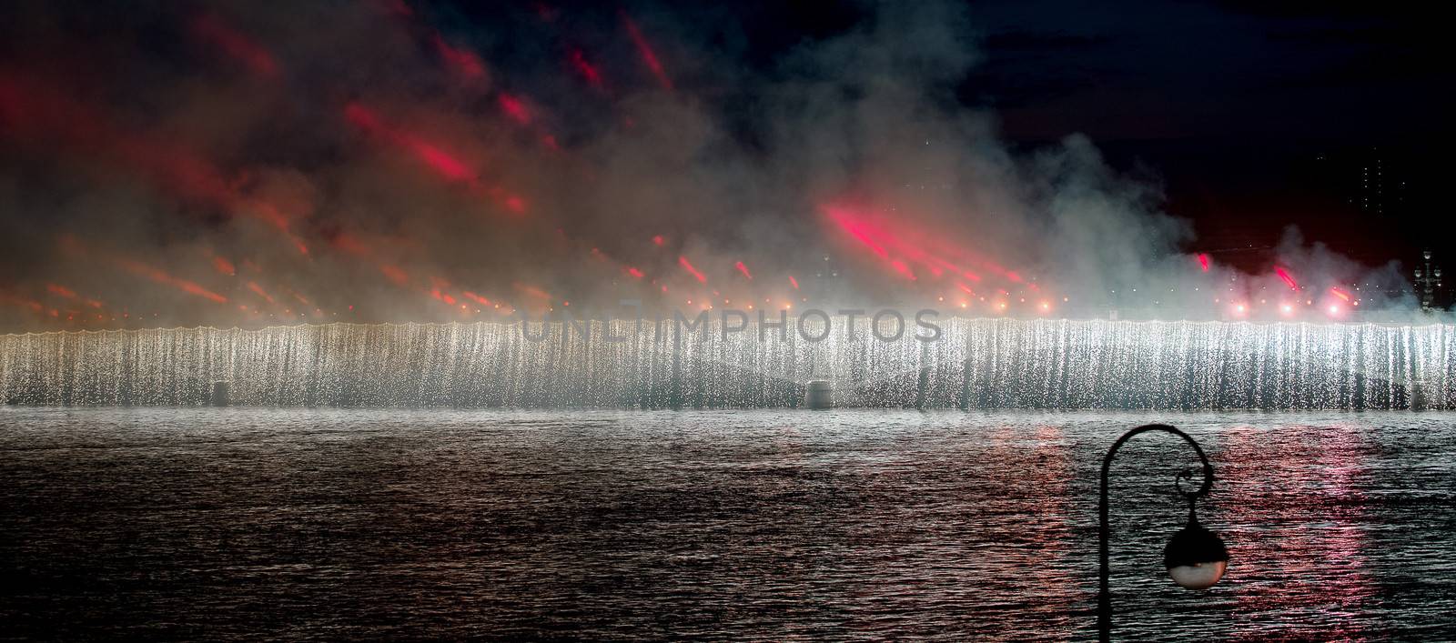 ST.PETERSBURG, RUSSIA - JUNE 24: Celebration Scarlet Sails show during the White Nights Festival, June 24, 2013, St. Petersburg, Russia. 