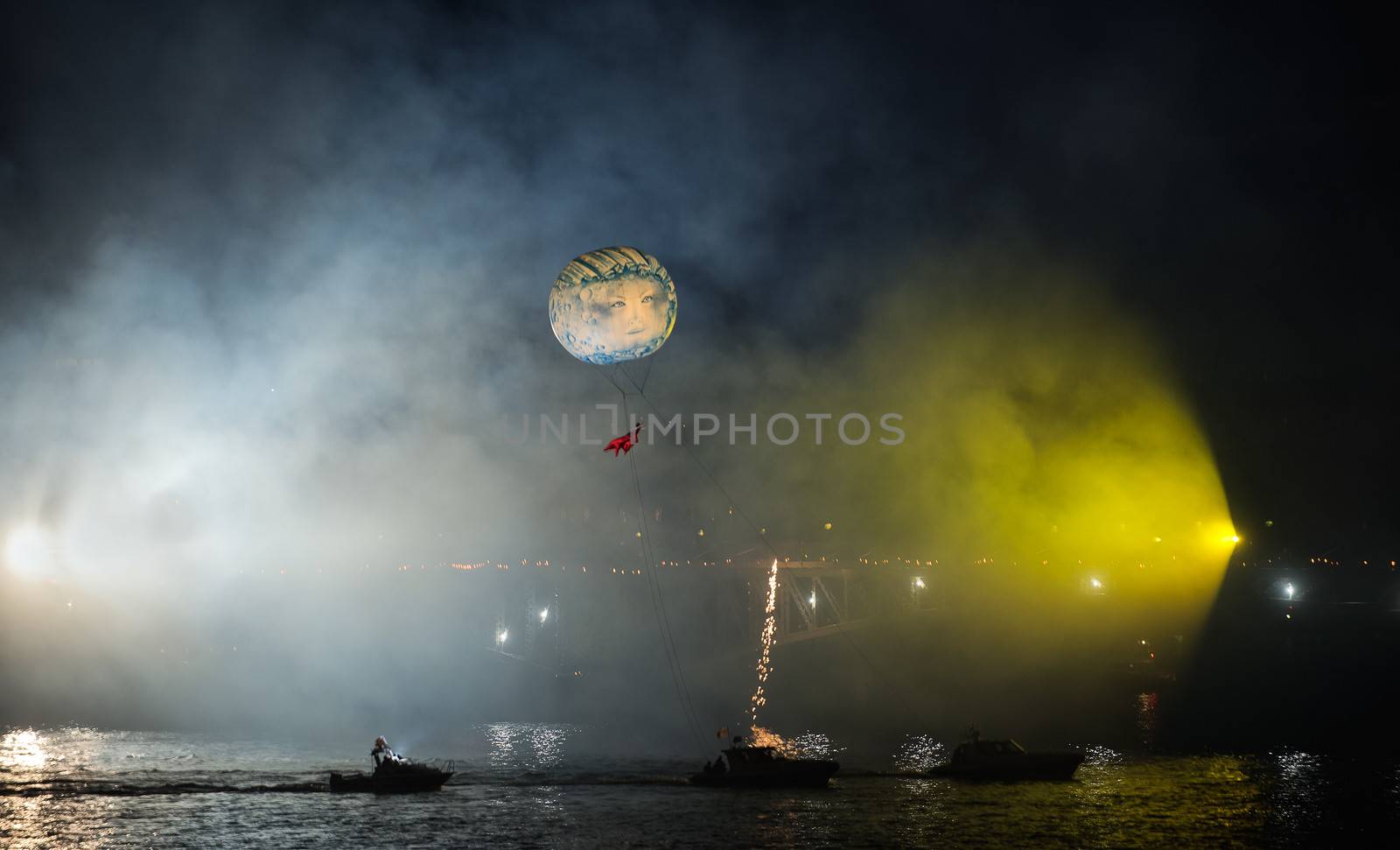 ST.PETERSBURG, RUSSIA - JUNE 24: Celebration Scarlet Sails show during the White Nights Festival, June 24, 2013, St. Petersburg, Russia. 