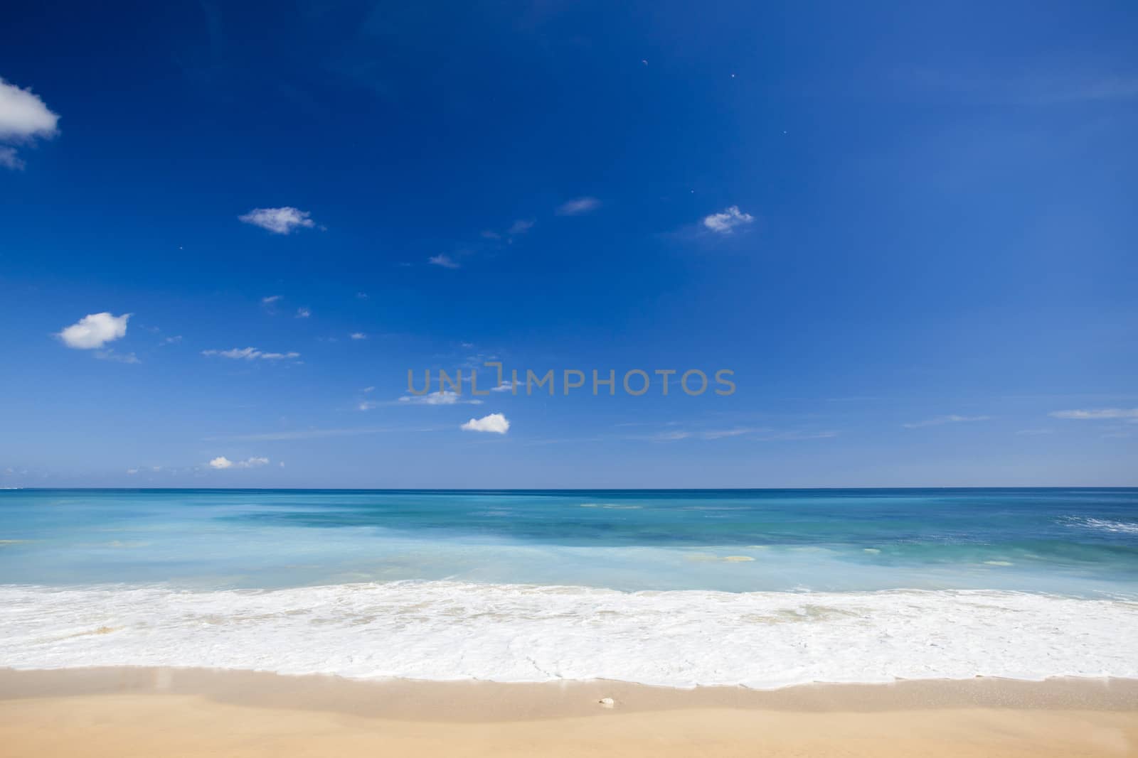 Beautiful landscape picture of a white sand tropical beach