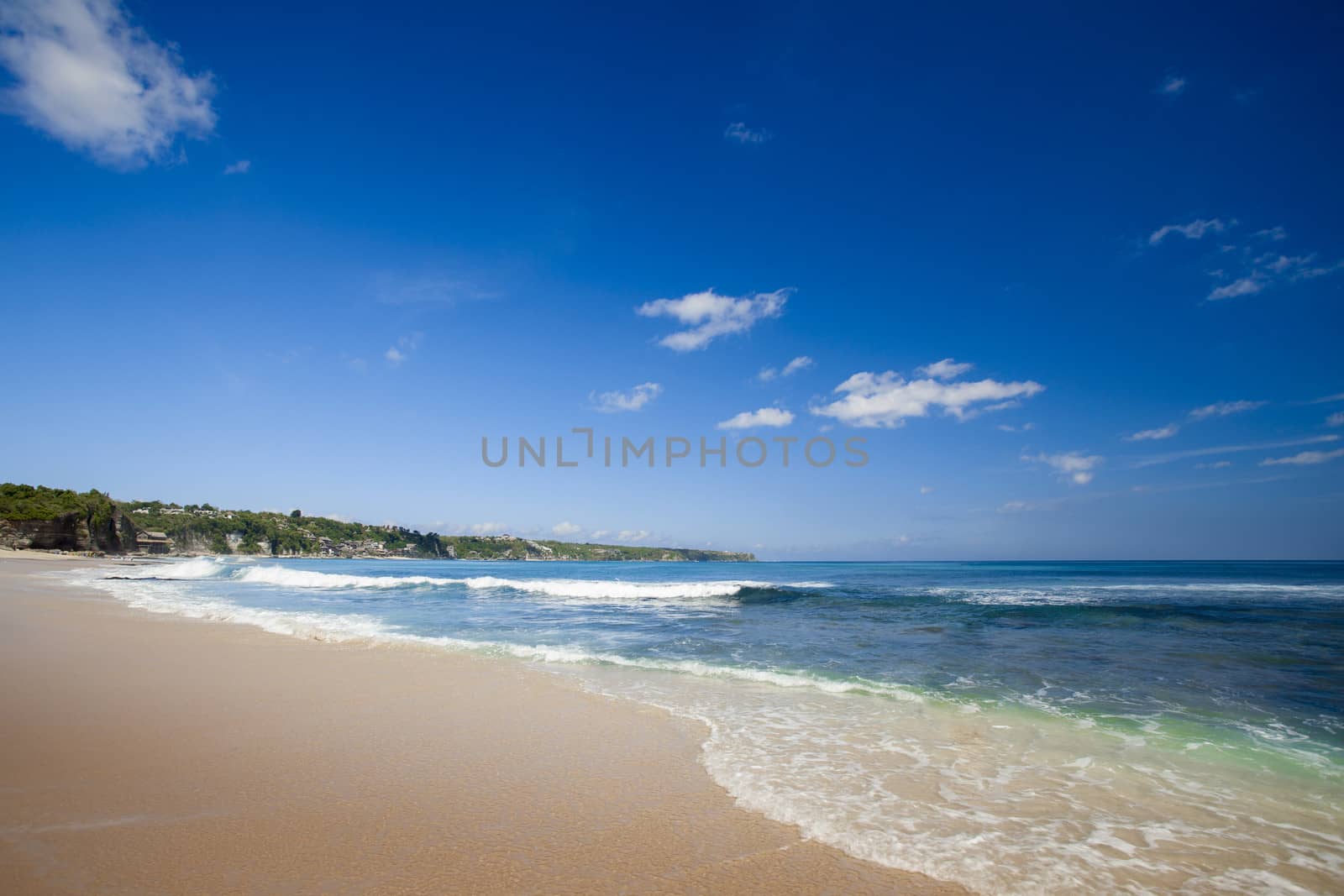Beautiful landscape picture of a white sand tropical beach