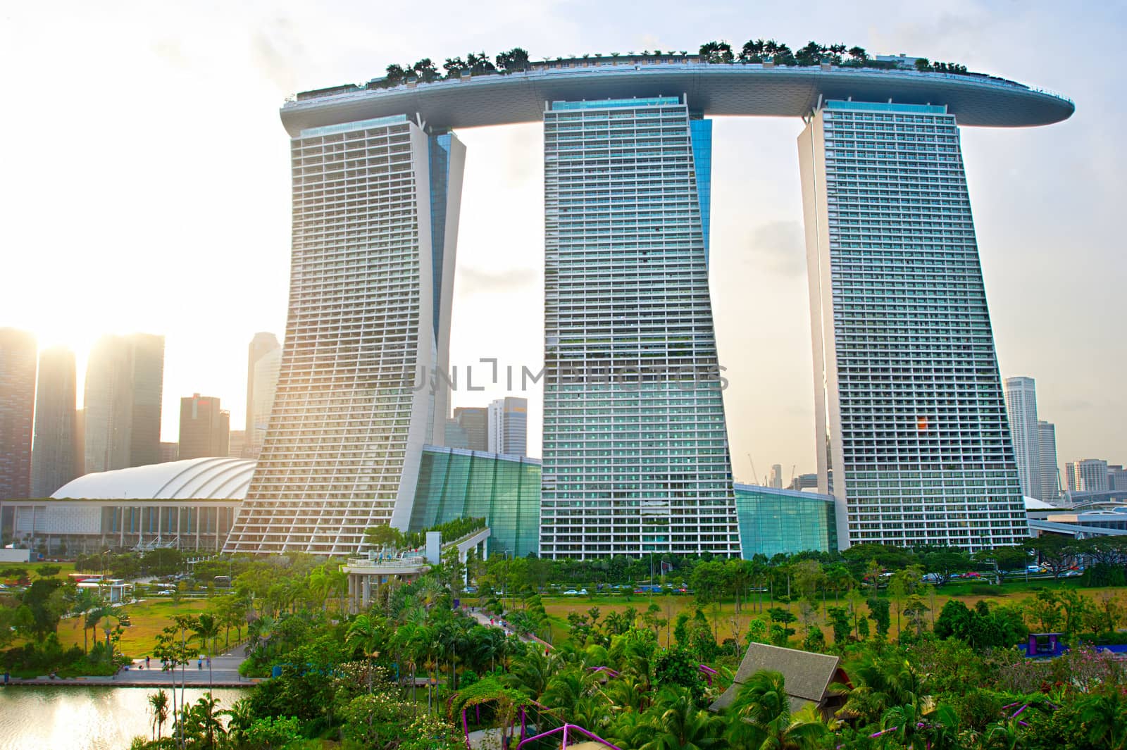 SINGAPORE - MARCH 05, 2013: Marina Bay Sands Resort in Singapore. It is billed as the world's most expensive standalone casino property at S$8 billion