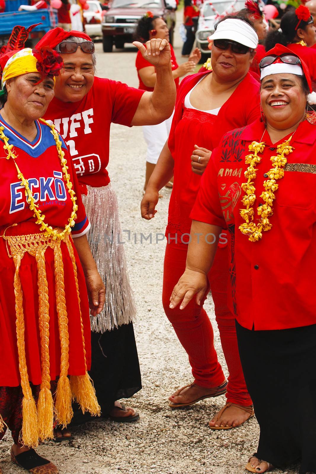 People celebrate arriving Fuifui Moimoi on Vavau island, Tonga by donya_nedomam