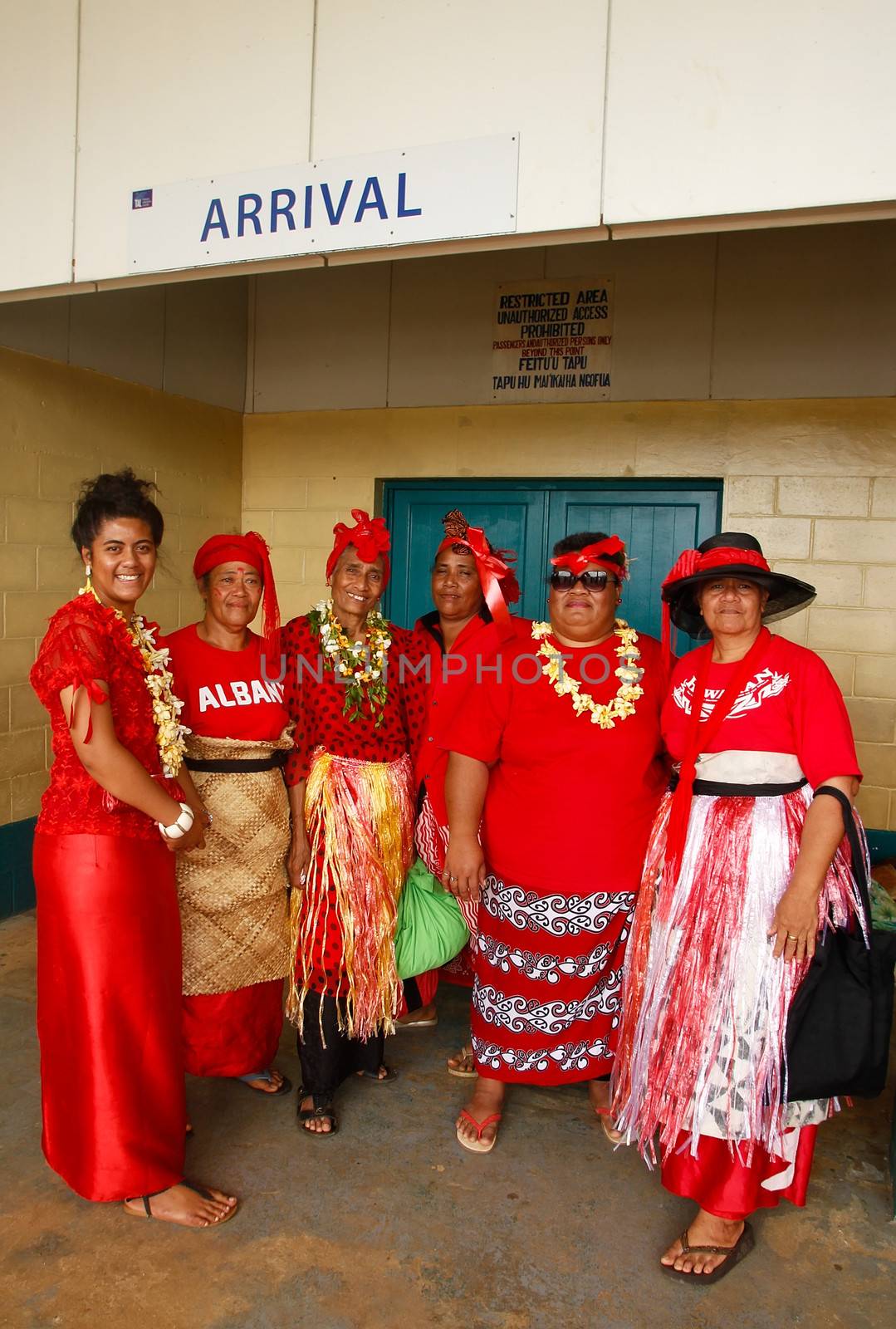 People celebrate arriving Fuifui Moimoi on Vavau island, Tonga by donya_nedomam