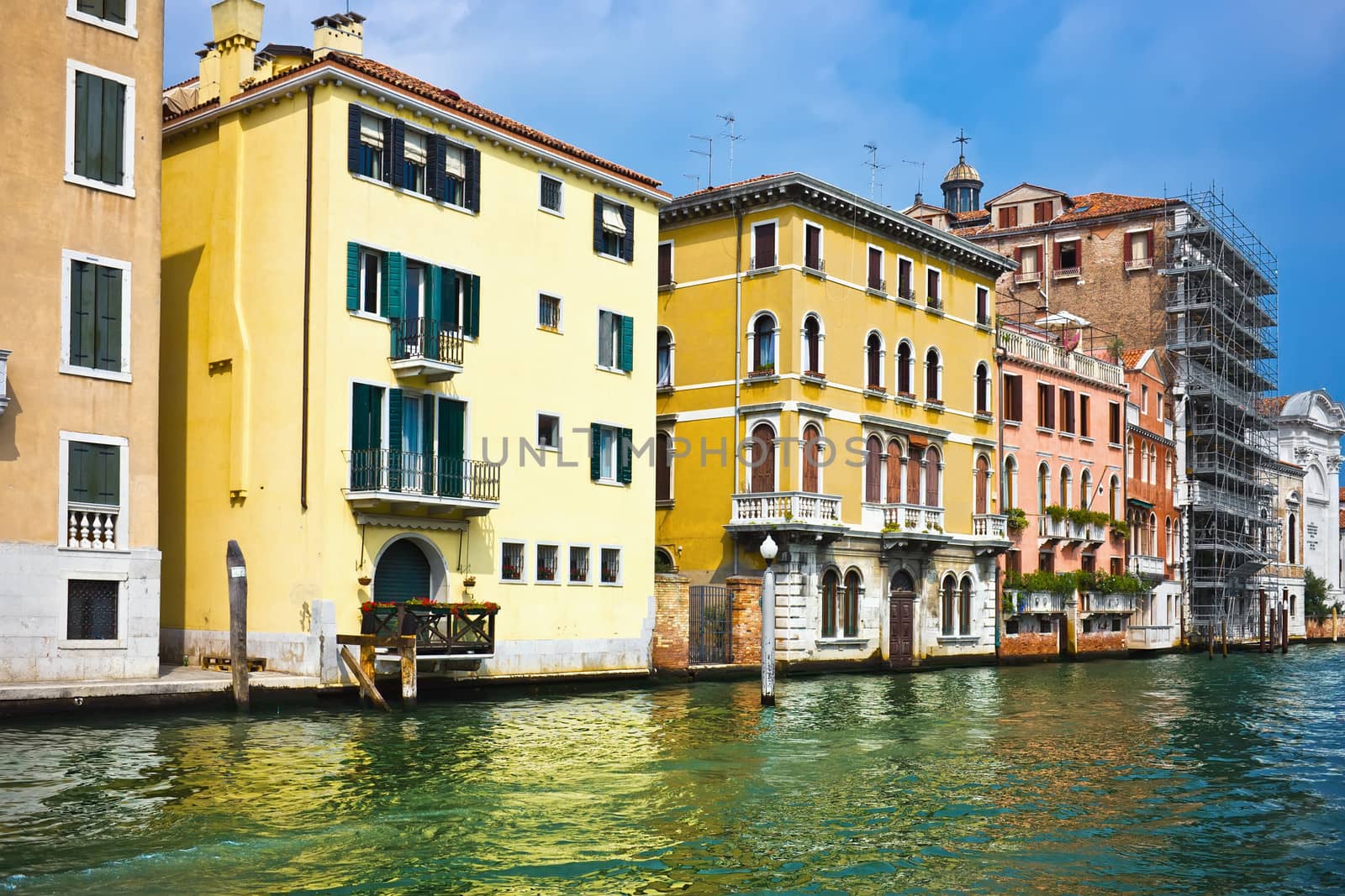 Beautiful view of famous Grand Canal in Venice, Italy