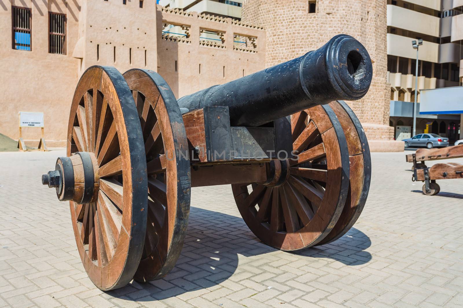 old cast-iron cannon near the old fortress by oleg_zhukov