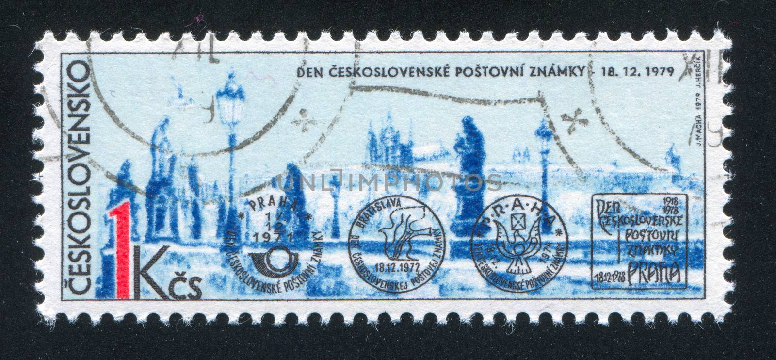 CZECHOSLOVAKIA - CIRCA 1979: stamp printed by Czechoslovakia, shows Prague, circa 1979