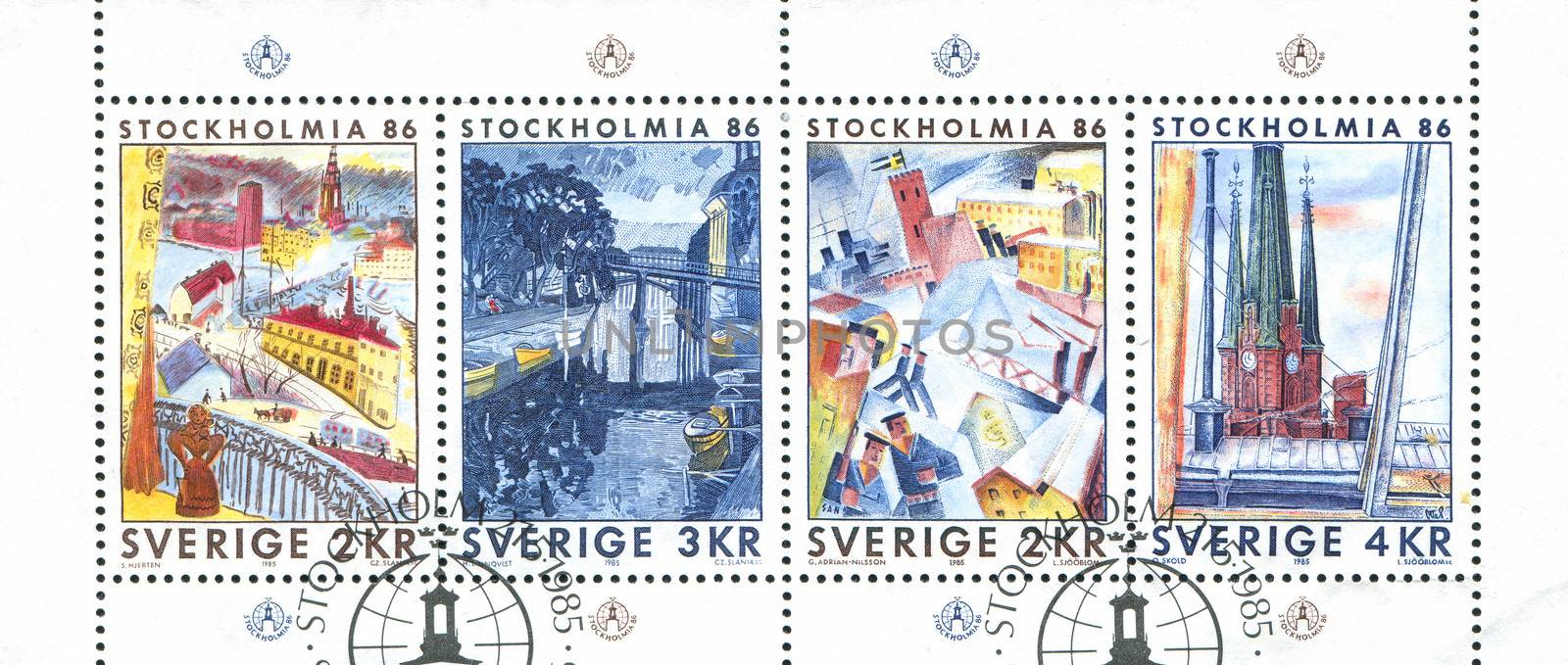 SWEDEN - CIRCA 1985: stamp printed by Sweden, shows painting, circa 1985