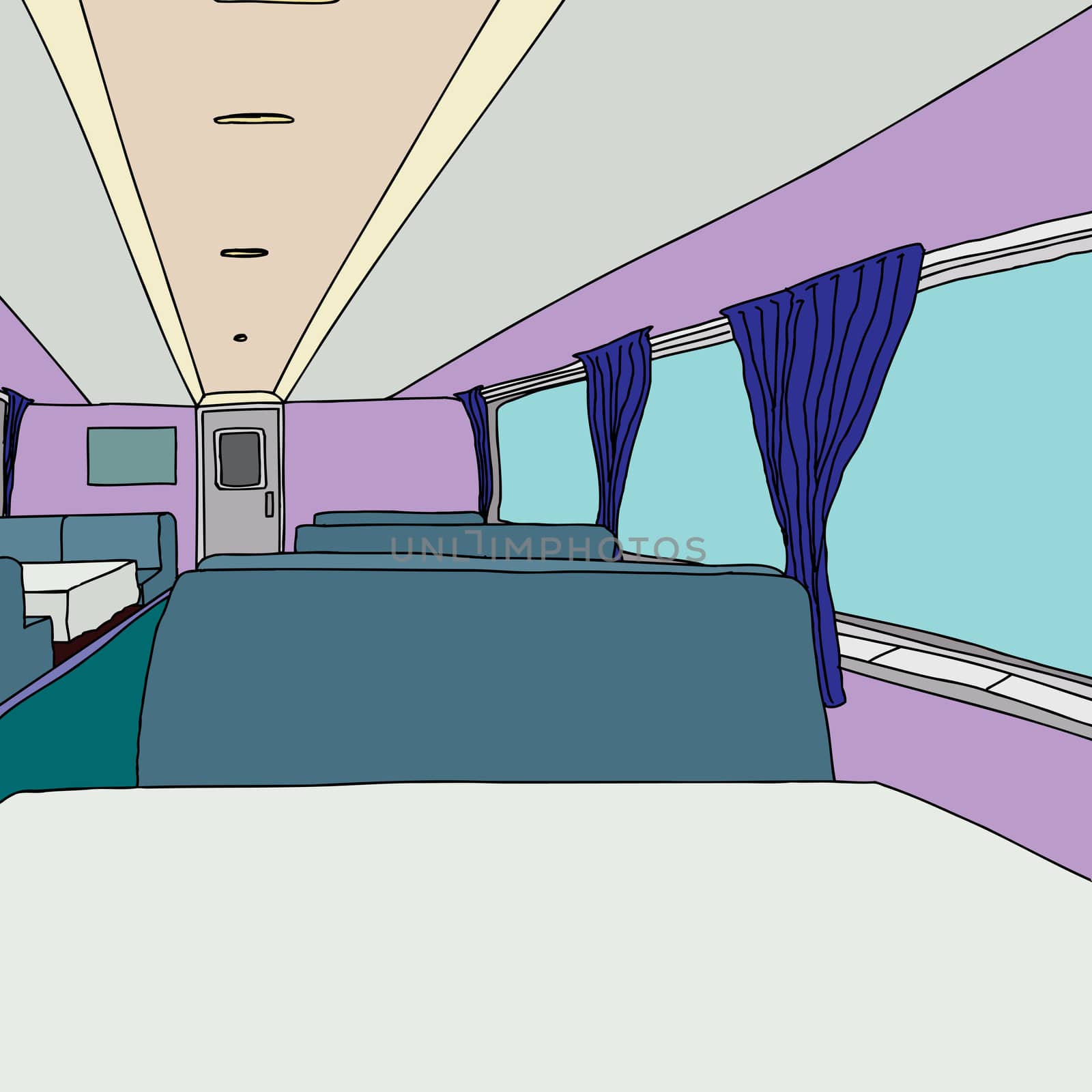 Dining Car with Large Windows by TheBlackRhino