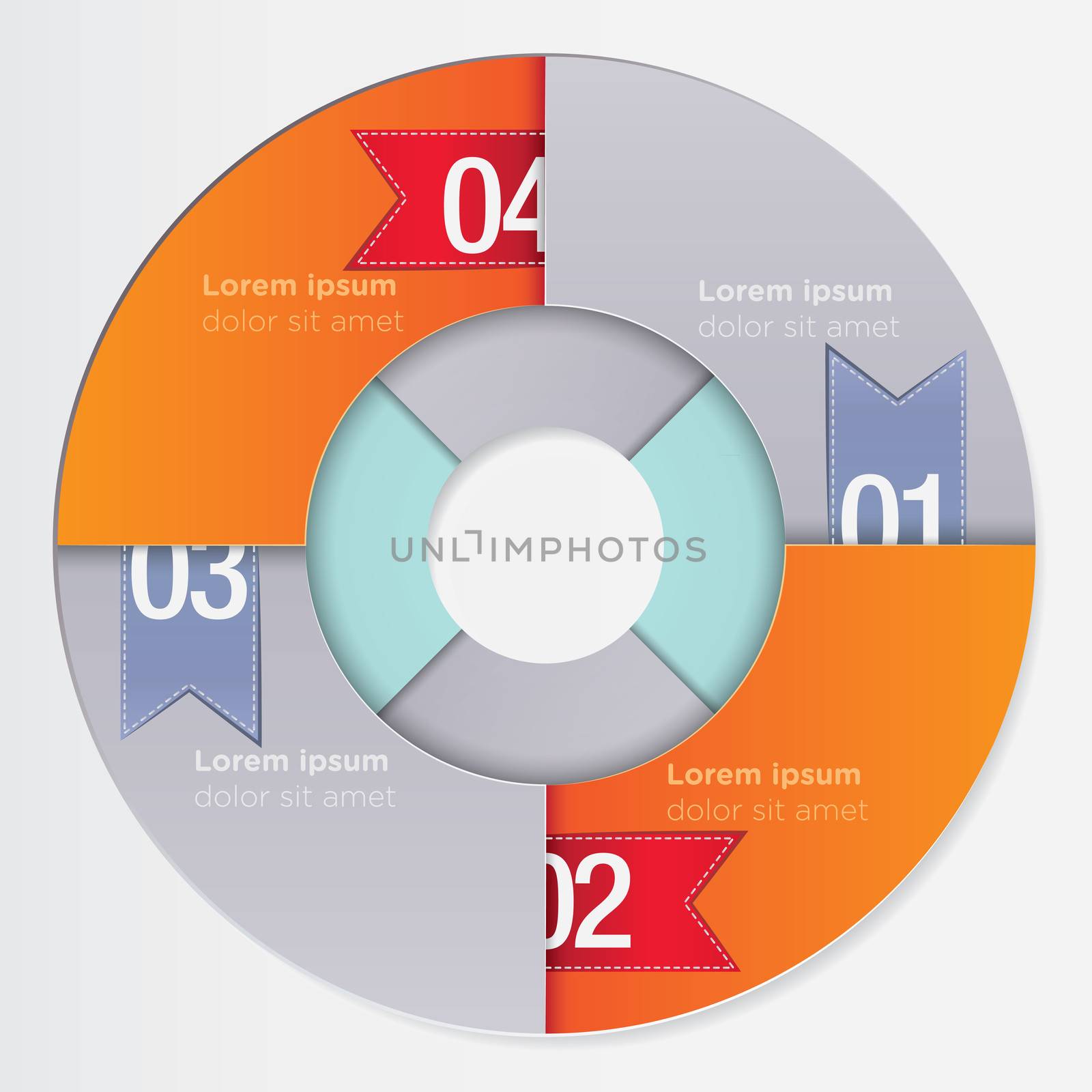 Modern round infographic template by HypnoCreative