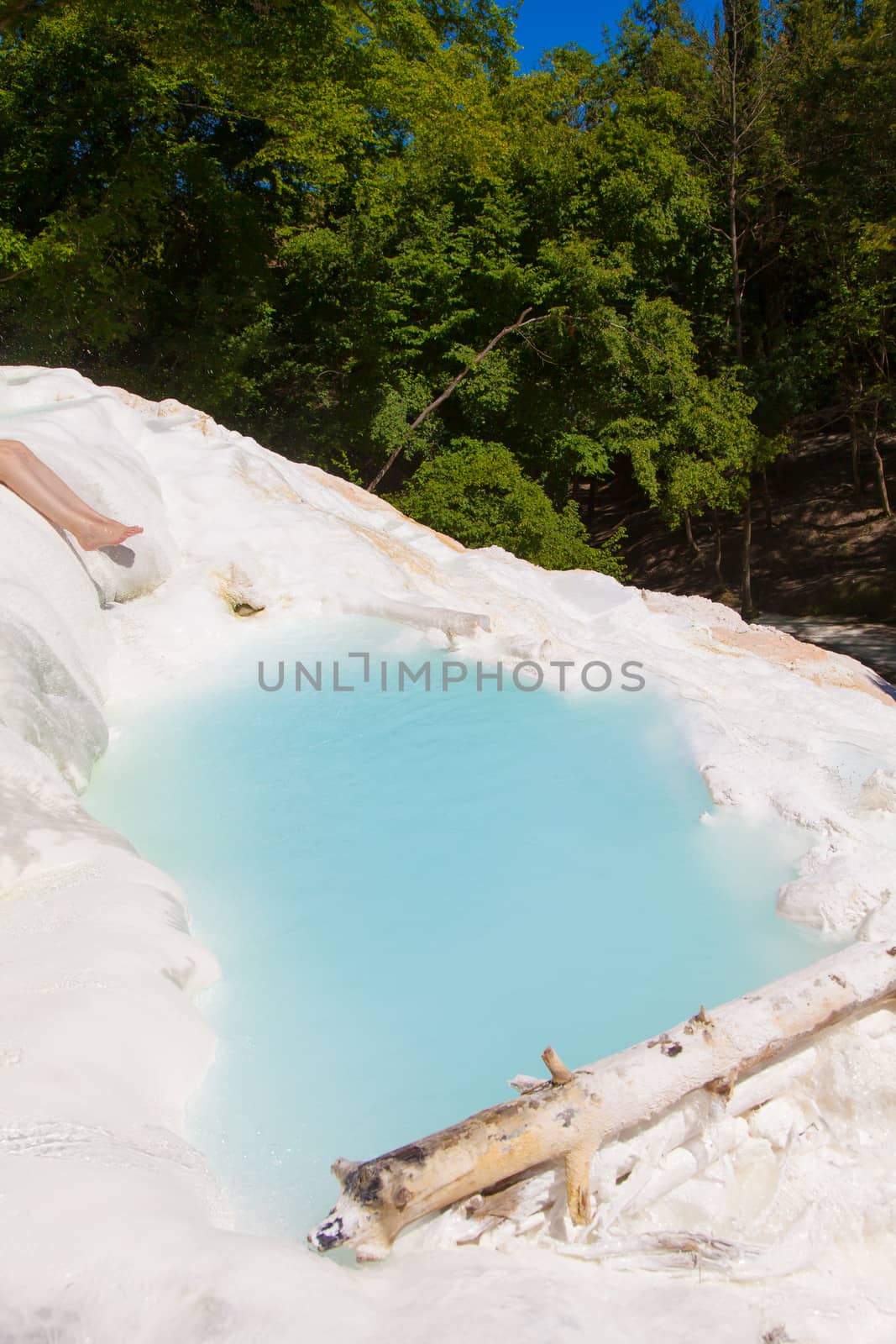 Fosso Bianco, Tuscany, Italy. Termal water in this wonderful natural site.