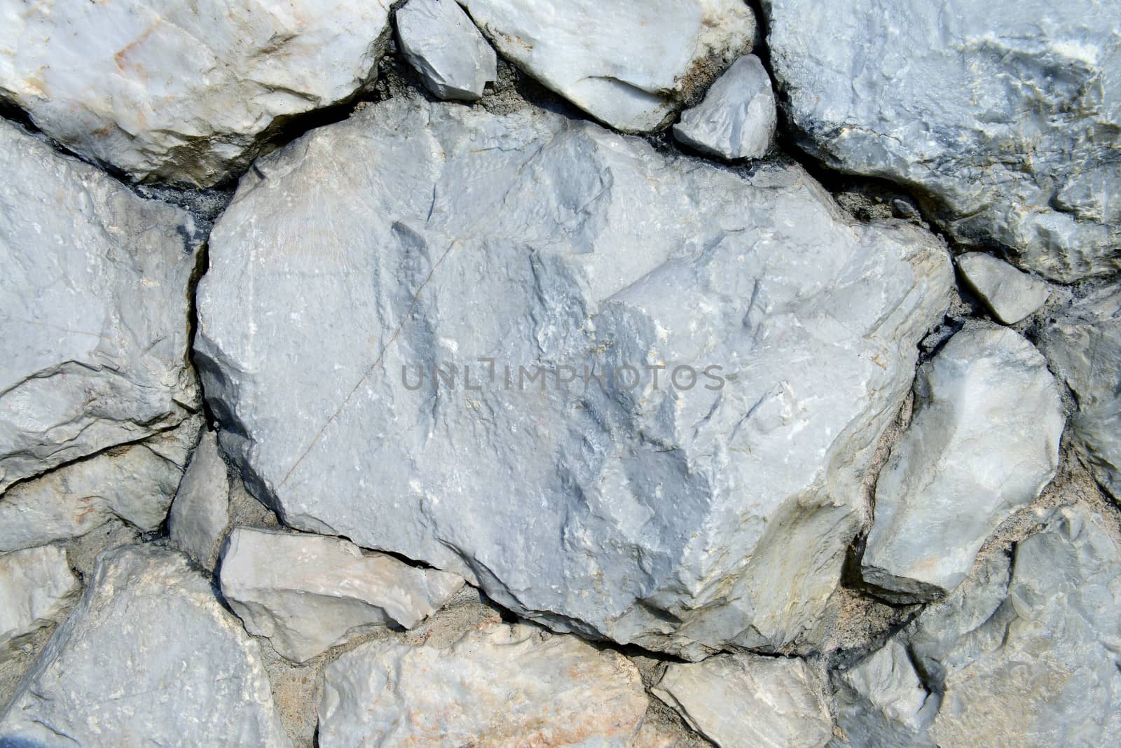 Closeup of stone wall background and texture