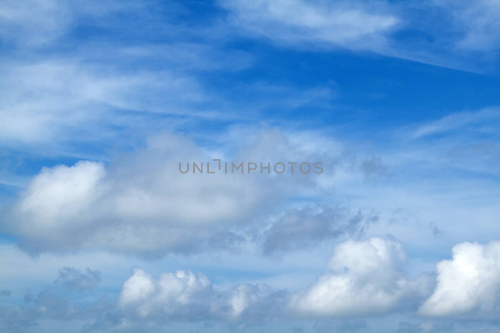 View white cloud with blue sky background