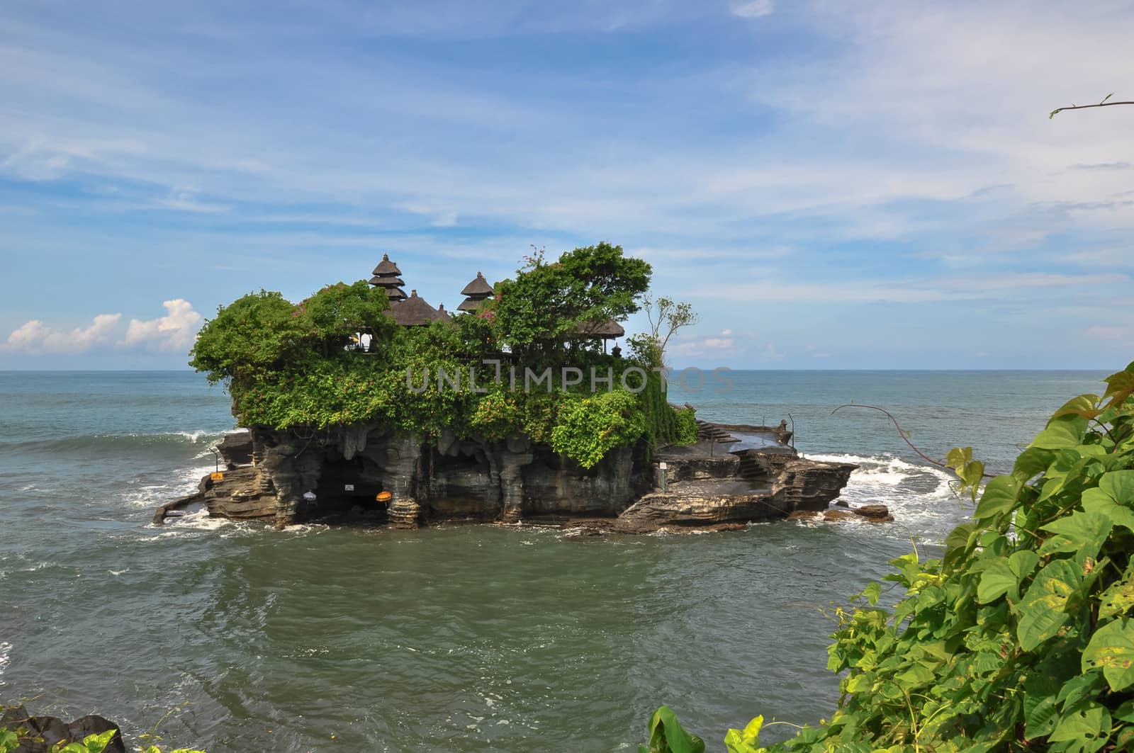 Tanah Lot Temple Sea in Bali Island, Indonesia