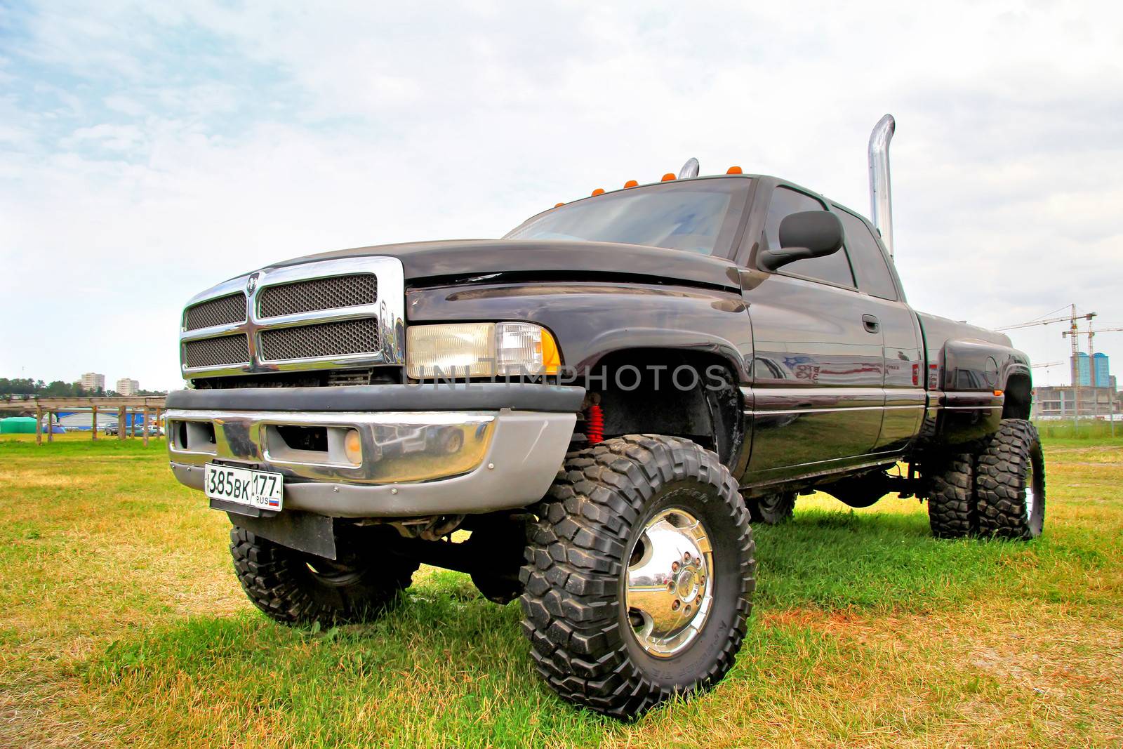 MOSCOW, RUSSIA - JULY 6: American off-road truck Dodge Dakota exhibited at the annual International Motor show Autoexotica on July 6, 2012 in Moscow, Russia.