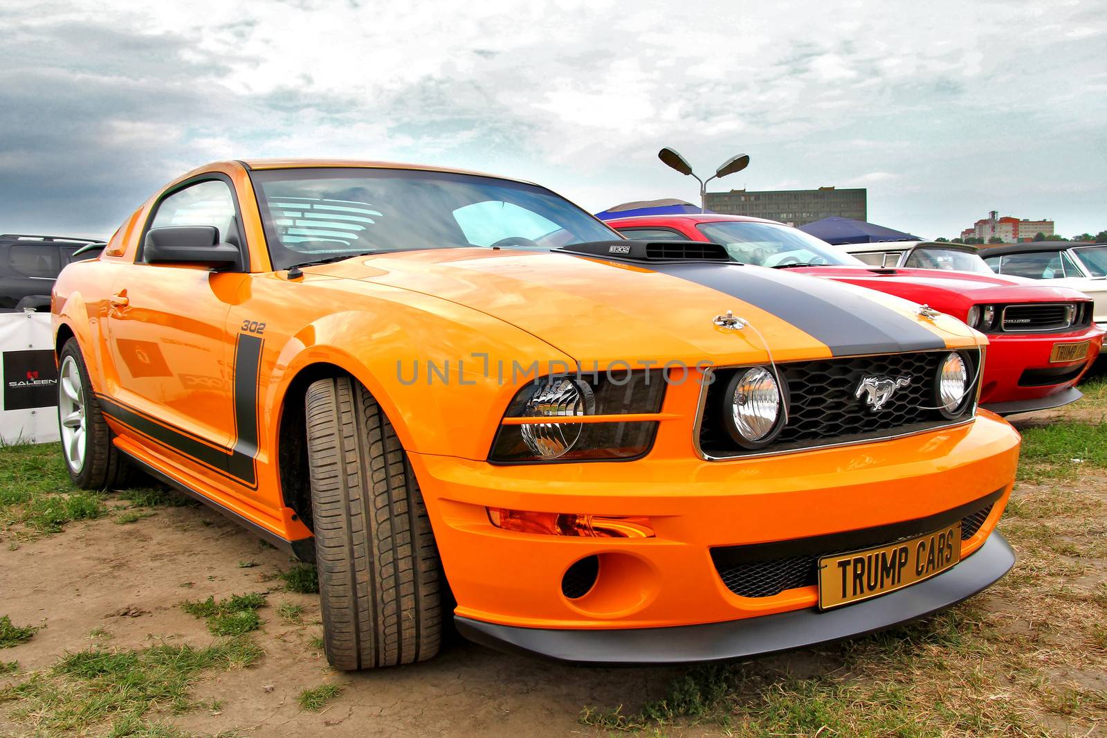 MOSCOW, RUSSIA - JULY 6: American muscle car Ford Mustang exhibited at the annual International Motor show Autoexotica on July 6, 2012 in Moscow, Russia.