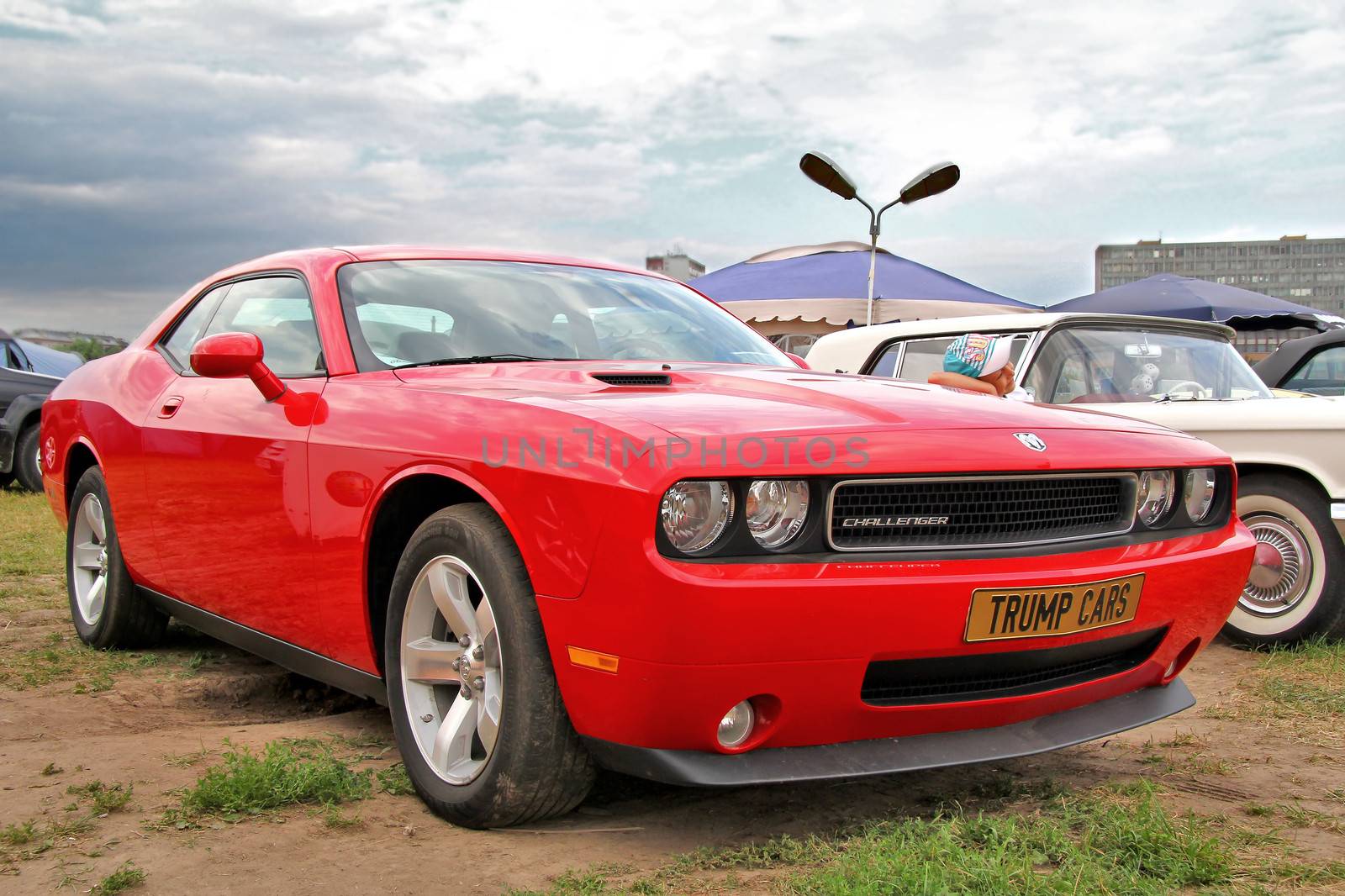 MOSCOW, RUSSIA - JULY 6: American muscle car Dodge Challenger exhibited at the annual International Motor show Autoexotica on July 6, 2012 in Moscow, Russia.