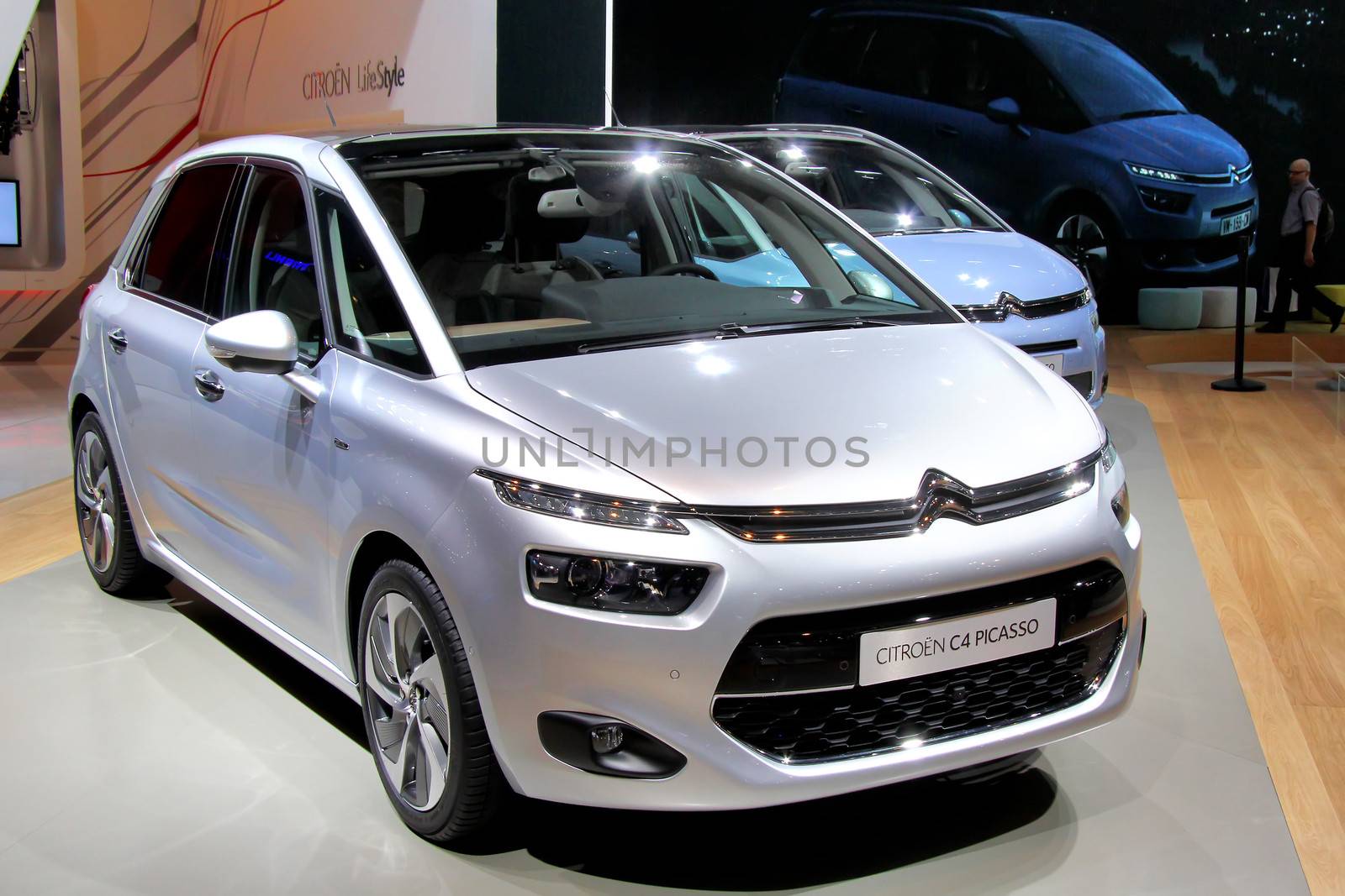 FRANKFURT AM MAIN, GERMANY - SEPTEMBER 14: French motor car Citroen C4 Picasso exhibited at the annual IAA (Internationale Automobil Ausstellung) on September 14, 2013 in Frankfurt am Main, Germany.