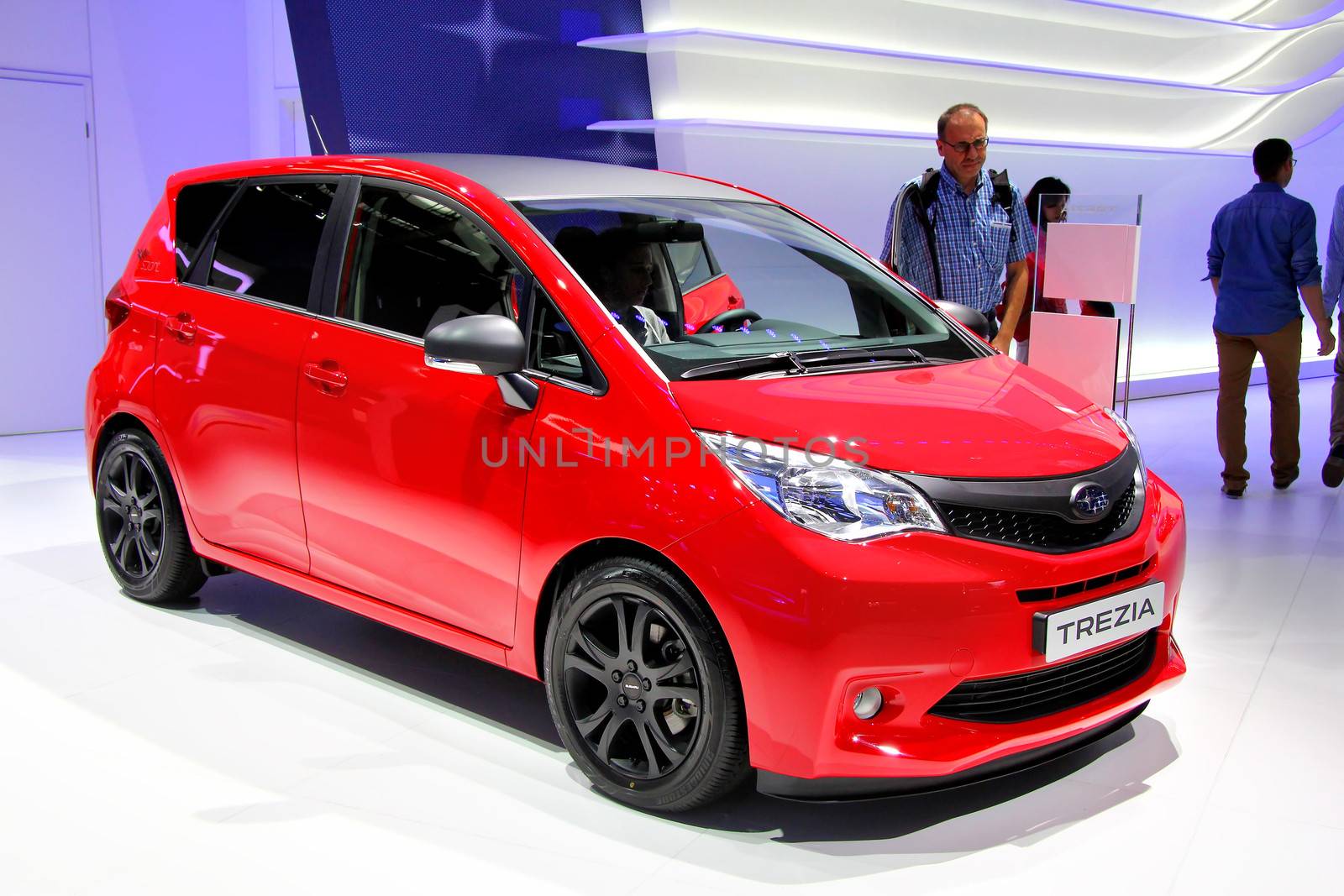 FRANKFURT AM MAIN, GERMANY - SEPTEMBER 14: Japanese car Subaru Trezia exhibited at the annual IAA (Internationale Automobil Ausstellung) on September 14, 2013 in Frankfurt am Main, Germany.