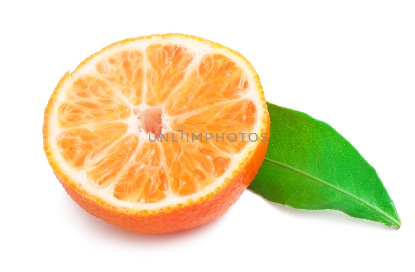 Juicy tangerines or mandarins isolated on white background