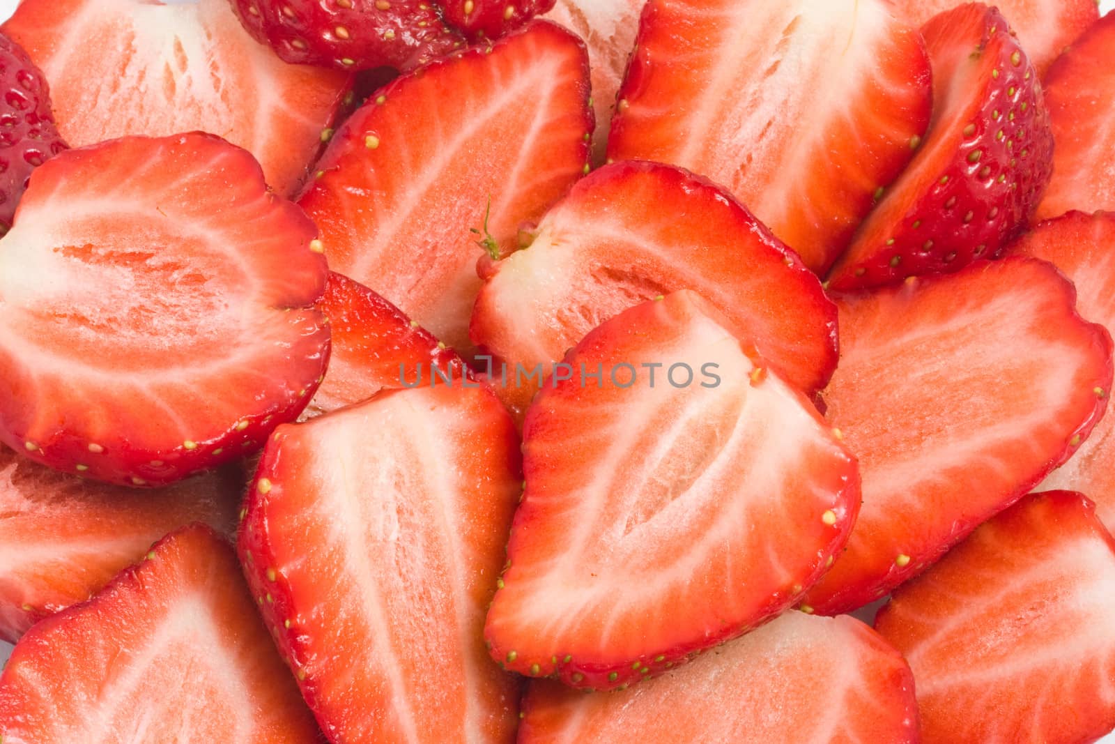 Red sweet strawberries making nice edible background