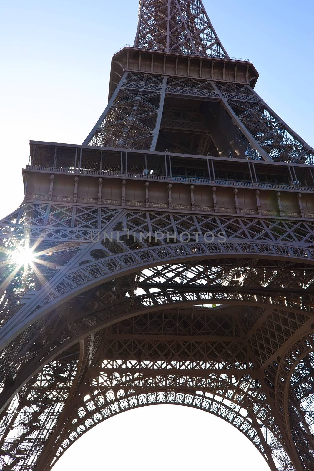 Beautiful view of famous Eiffel Tower in Paris, France