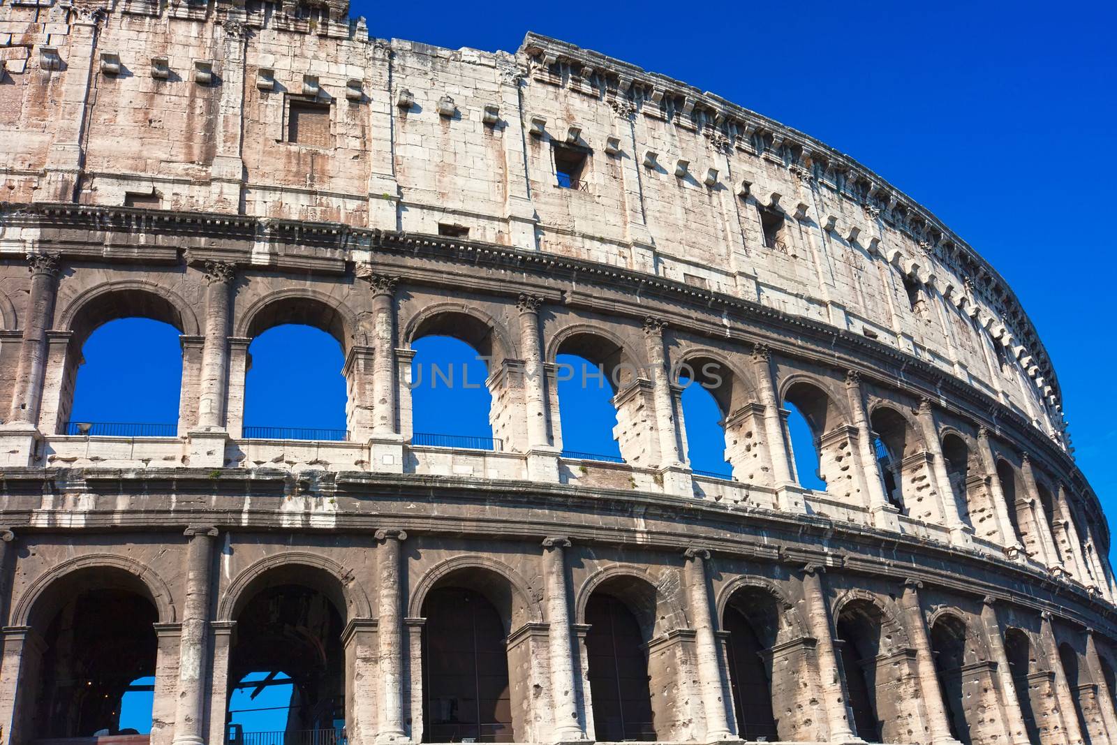 Beautiful view of famous ancient Colosseum in Rome, Italy