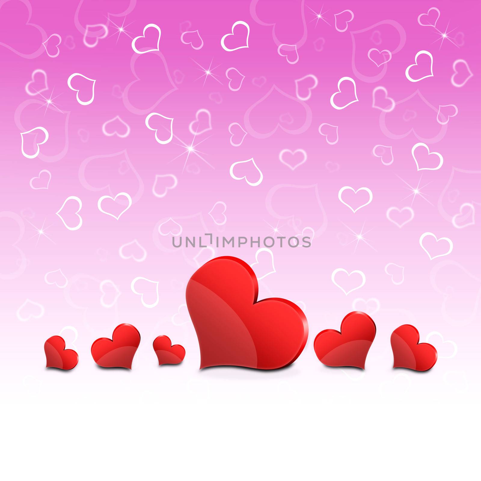 Abstract background of hearts. The concept of Valentine's Day