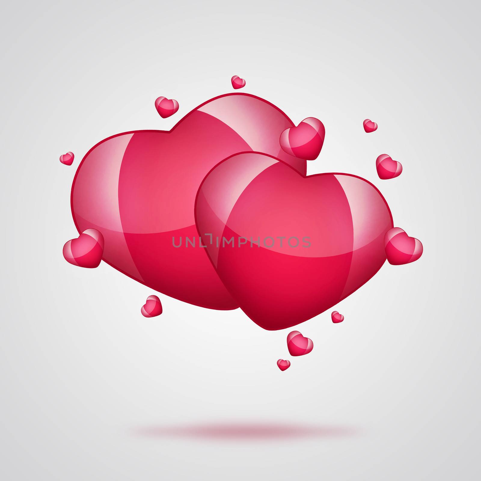 Abstract background of hearts. The concept of Valentine's Day