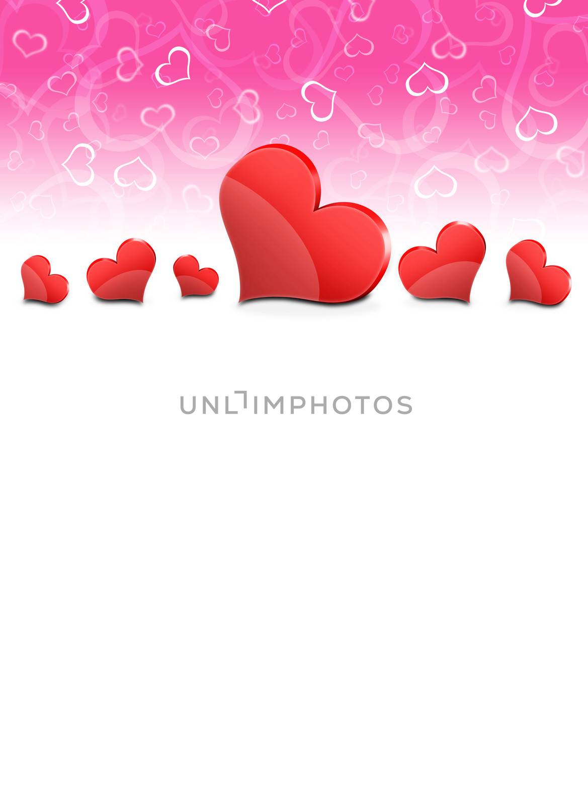 Abstract background of hearts by cherezoff