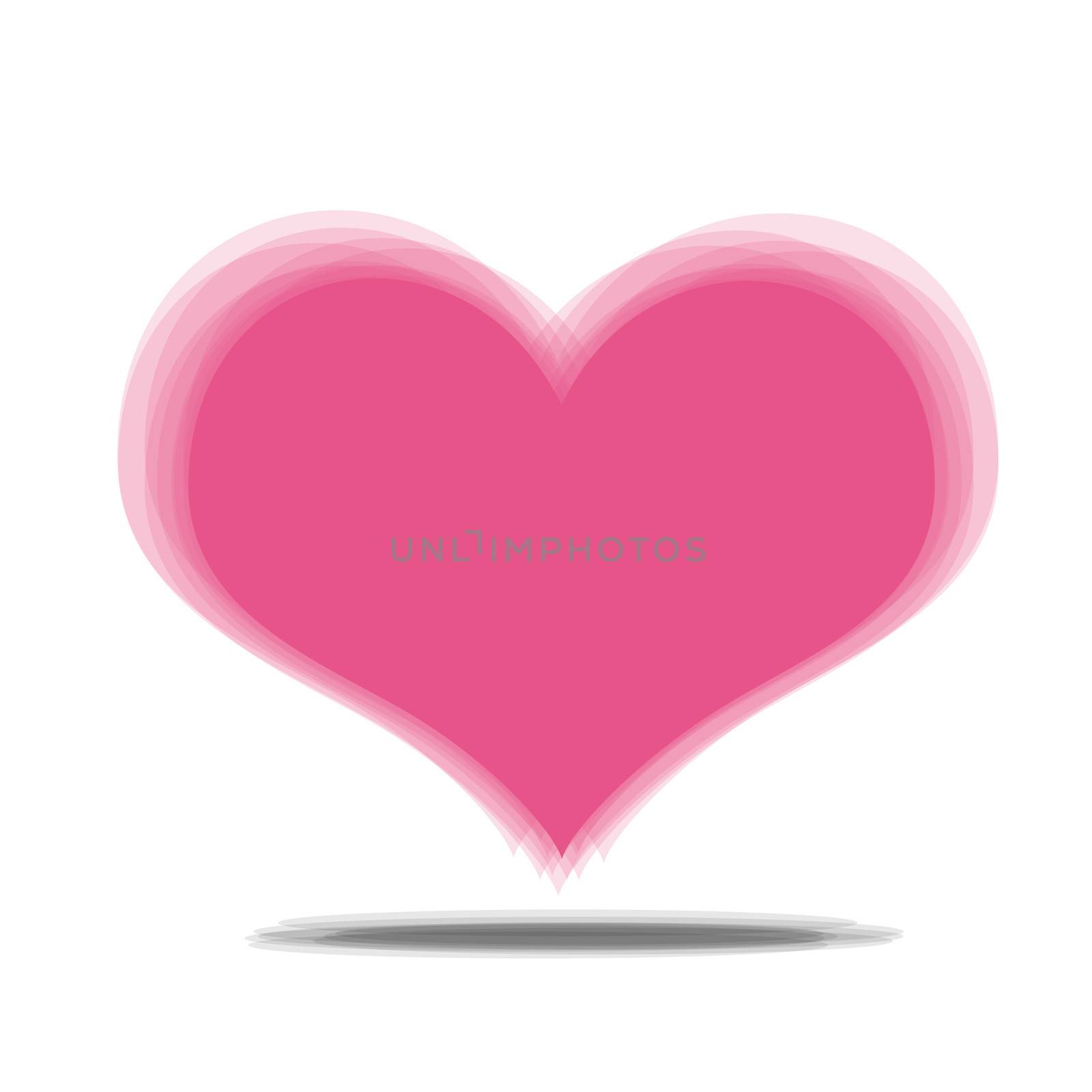 Pink heart. The concept of Valentine's Day