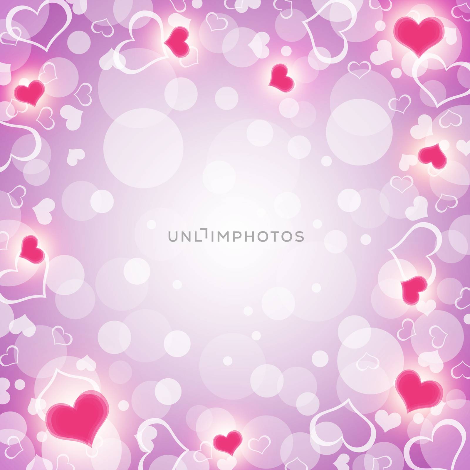 Abstract background of hearts by cherezoff