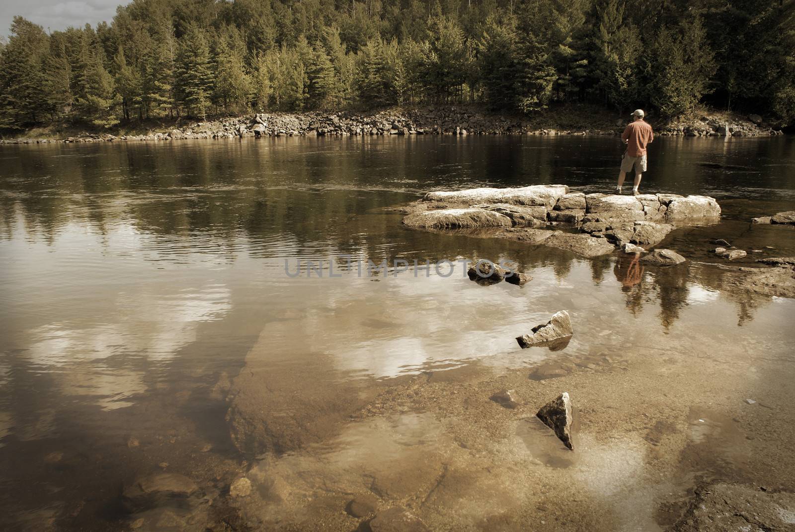 A fisherman on shore in the good ole days.