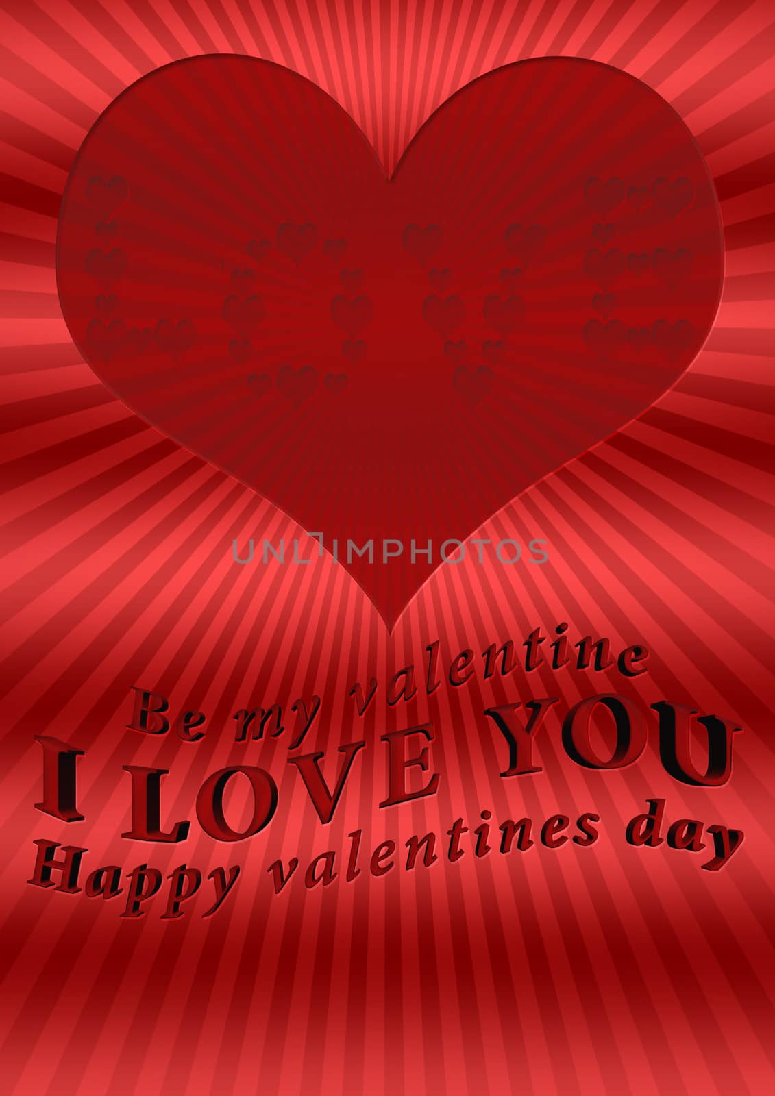 Three dimensional generate valentine's day background