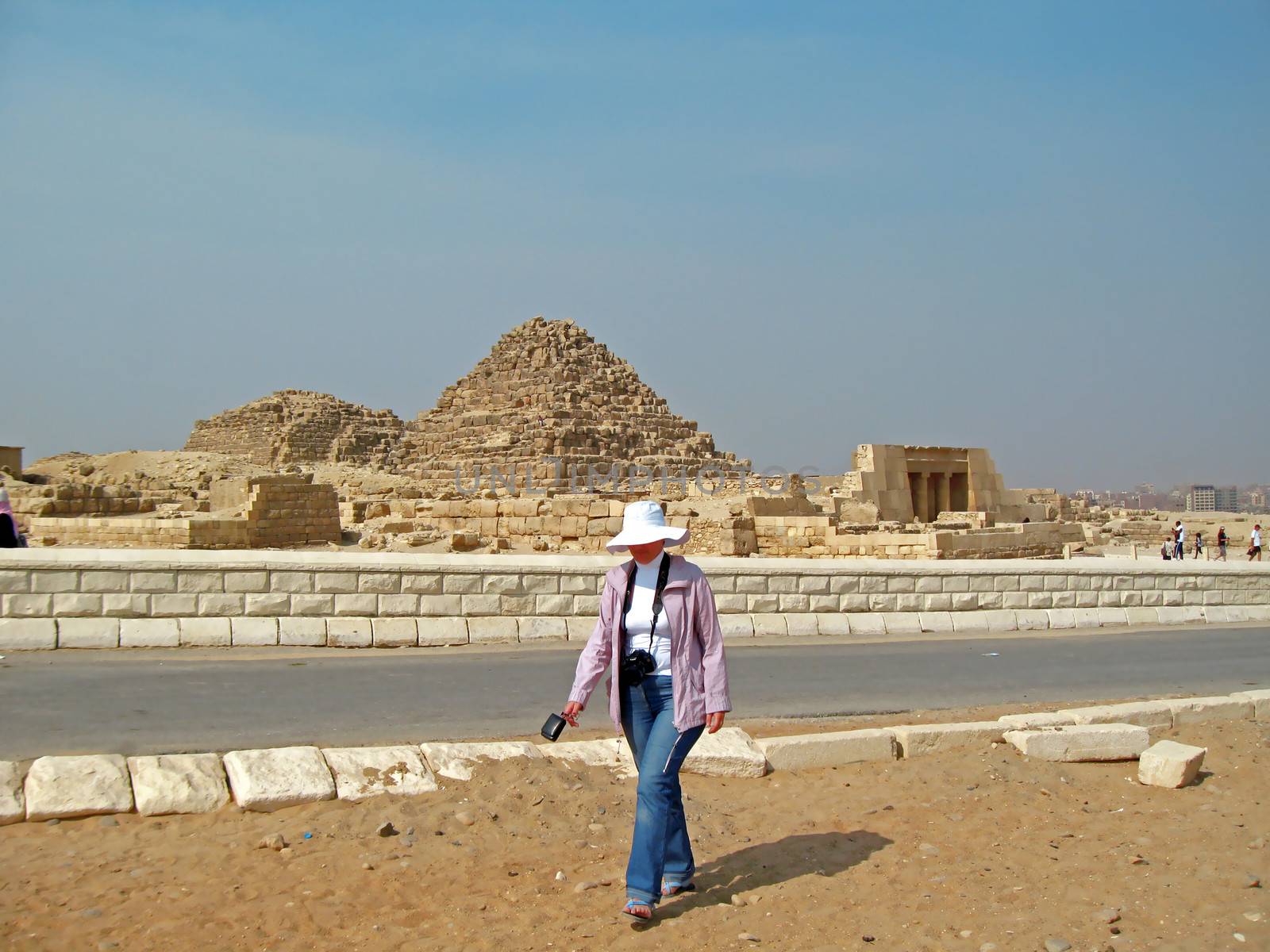 Pyramids In The Desert Of Egypt Giza