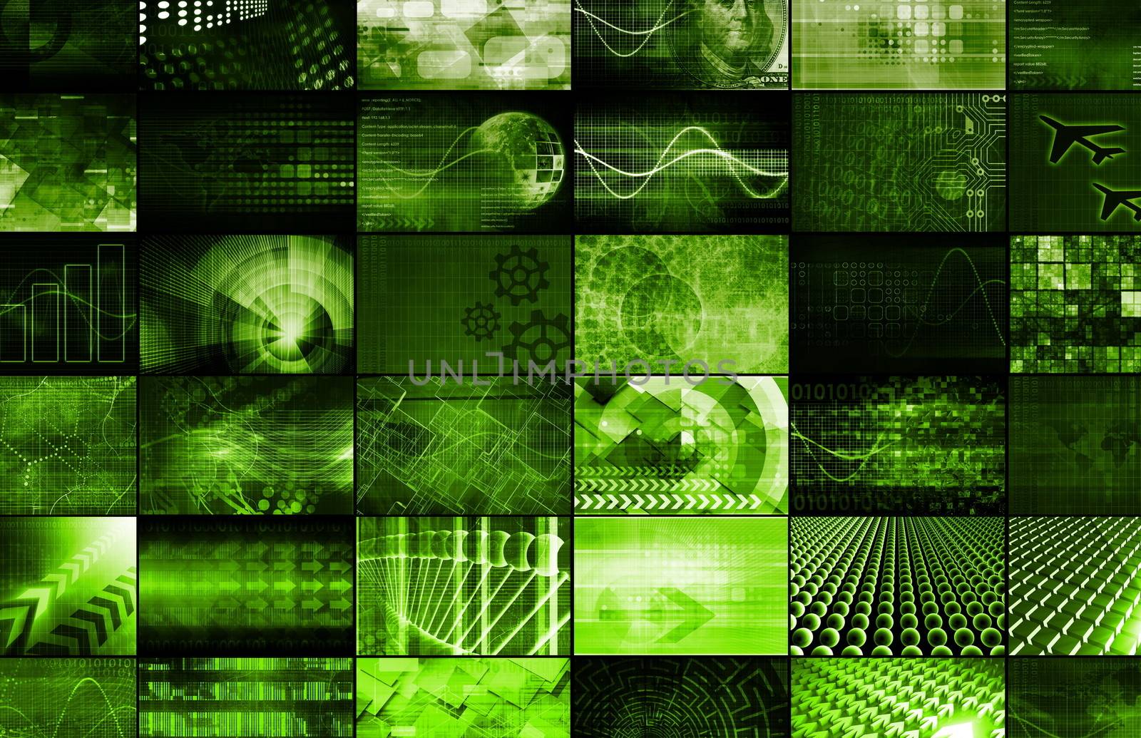 Computer Technology Concept with Global Reach art