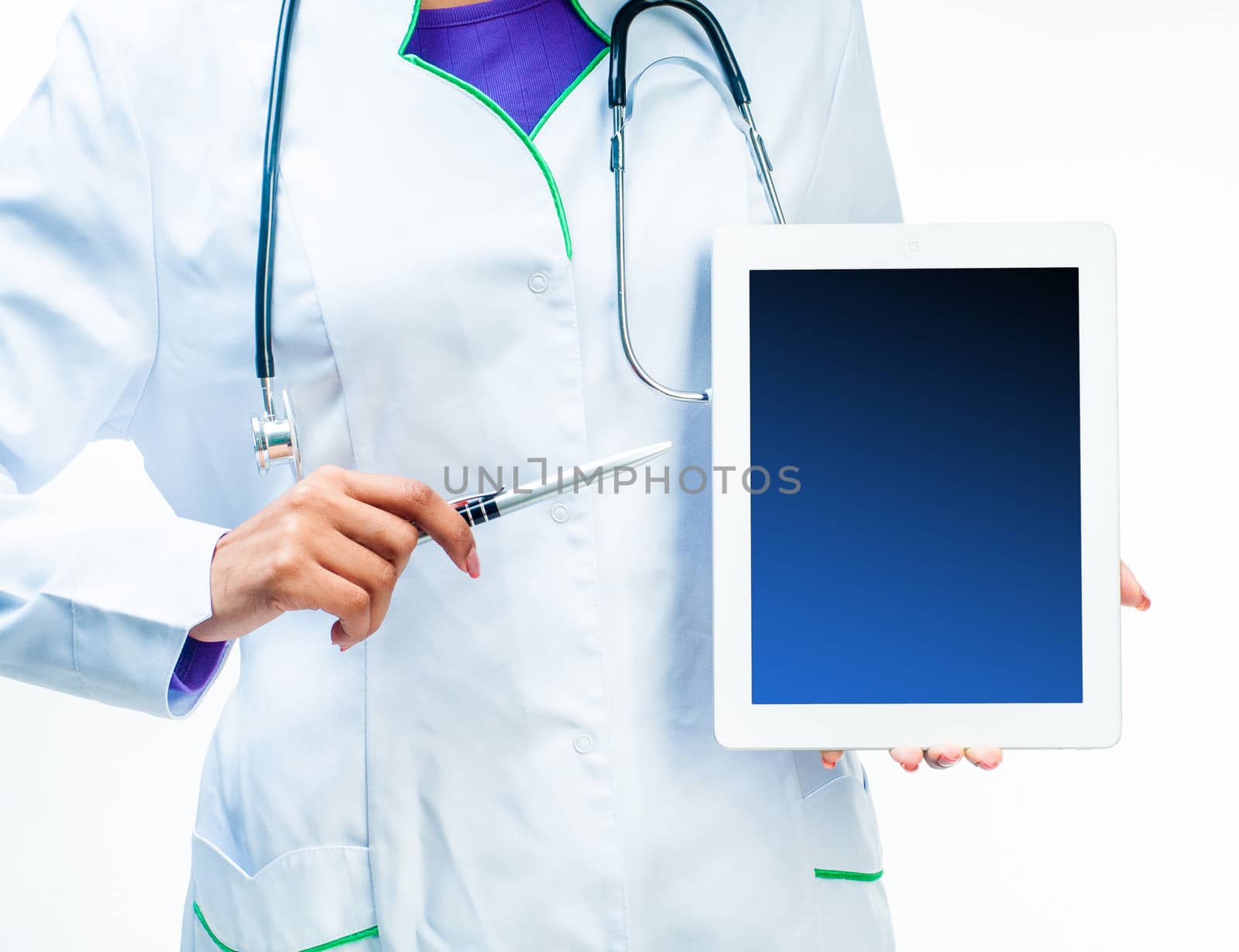 doctor with tablet computer by GekaSkr
