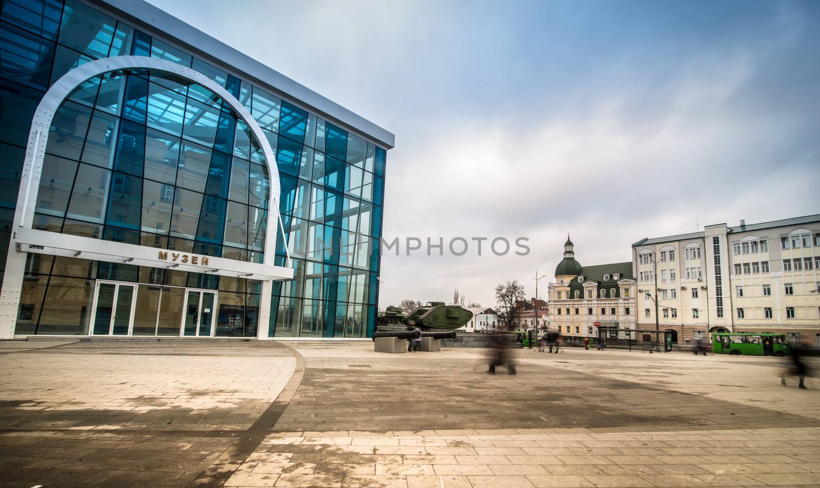 KHARKIV, UKRAINE - DECEMBER 01: Constitution Square in the city center after a recent overhaul on December 01, 2013 in Kharkiv, Ukraine.