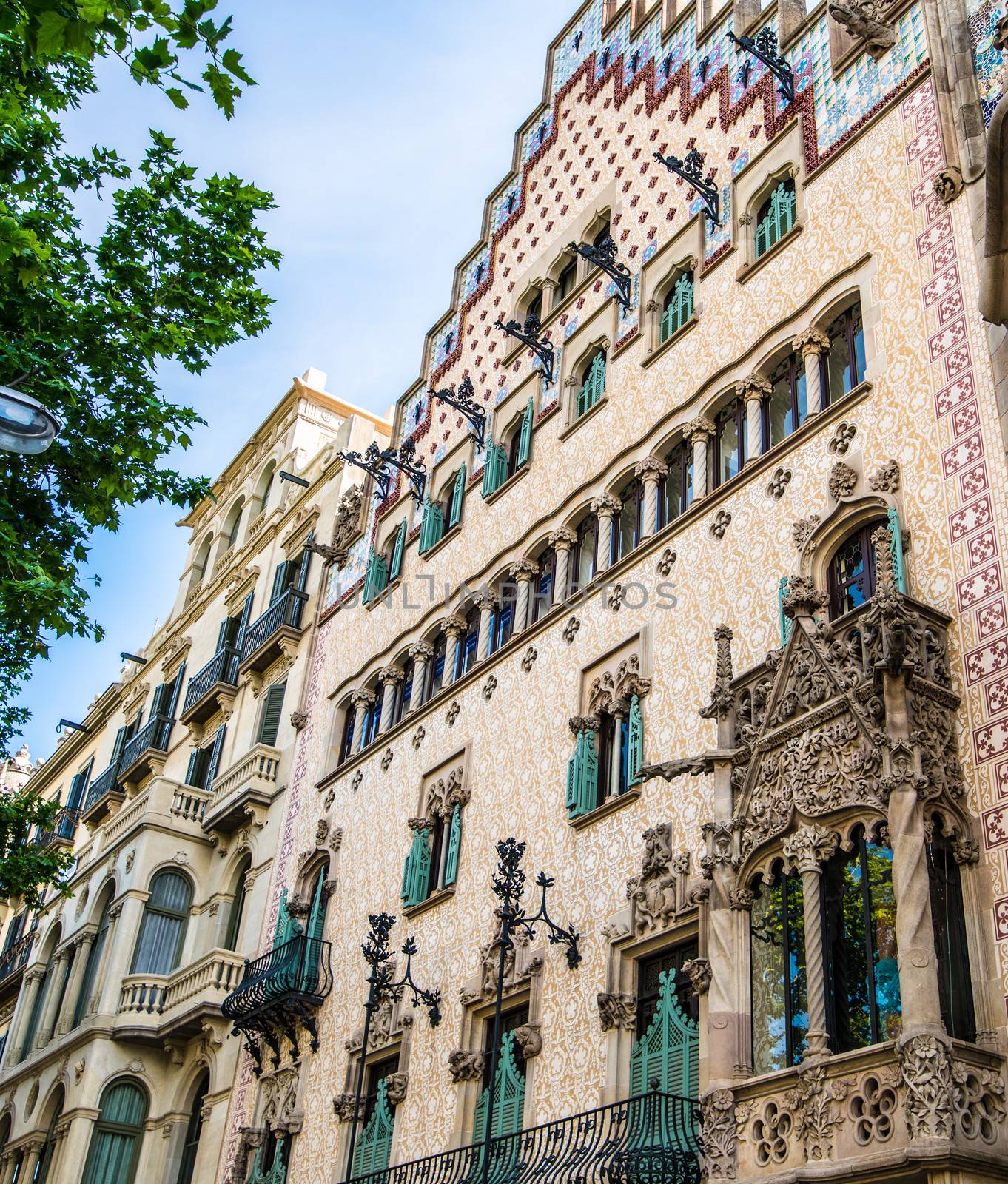 BARCELONA, SPAIN - JUNE 02: Casa Amatller in June 02, 2013 in Barcelona, Spain. Casa Amatller in 1900 by Josep Puig i Cadafalch