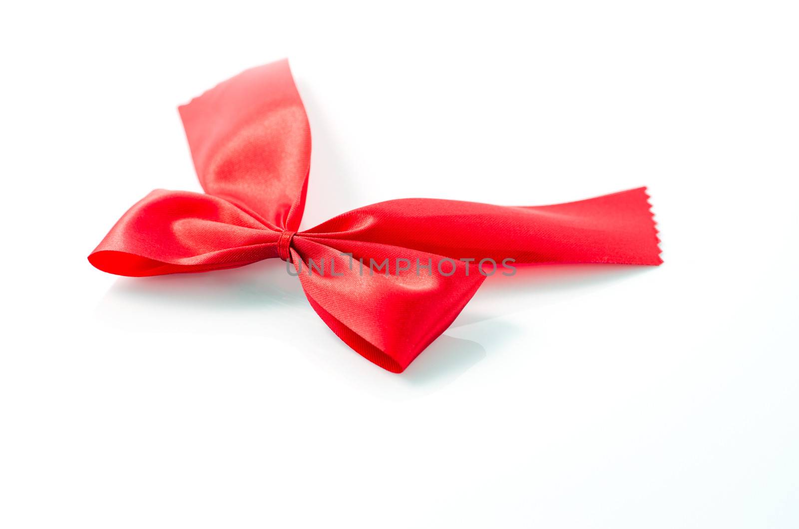 Bow, made of red silk ribbon by 9george