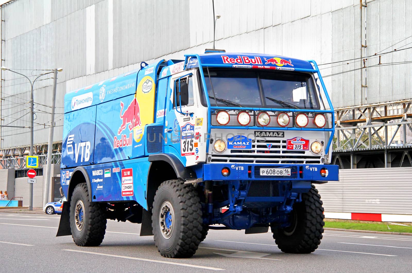 MOSCOW, RUSSIA - JULY 7: Ilgizar Mardeev's KAMAZ 4326 No. 315 of Team Kamaz Master takes part at the annual Silkway Rally - Dakar series on July 7, 2012 in Moscow, Russia.