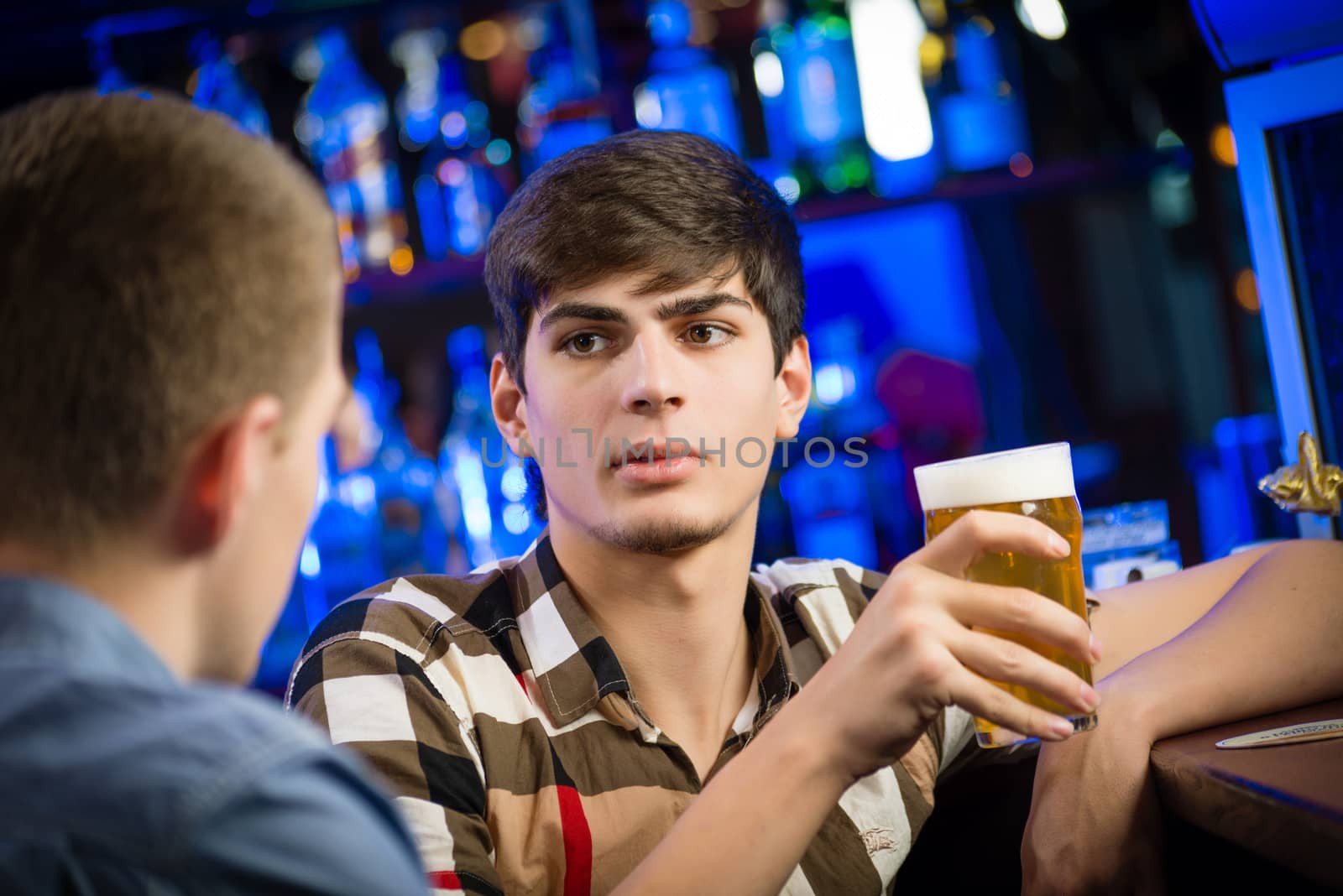 portrait of a young man at the bar by adam121