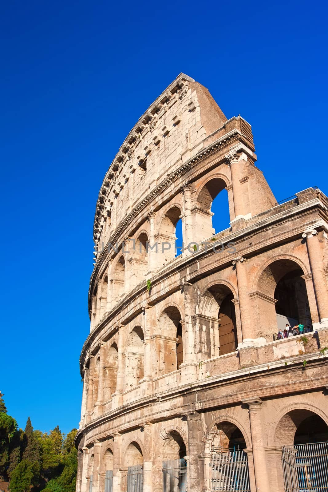 Beautiful view of famous ancient Colosseum in Rome, Italy