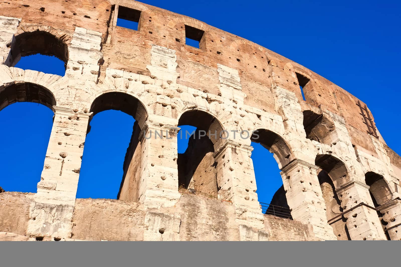 Beautiful view of famous ancient Colosseum in Rome, Italy