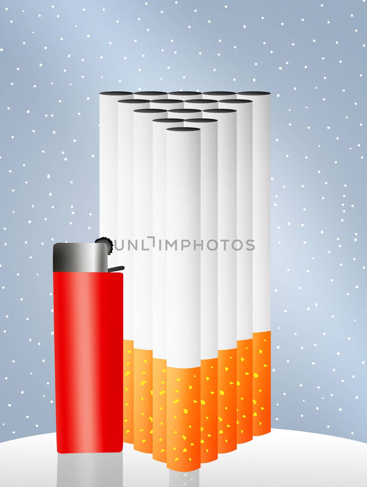 Illustration of cigarettes