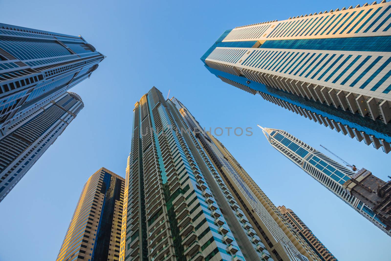 DUBAI, UAE - NOVEMBER 3: Dubai Marina. UAE. November 3, 2013. Dubai was the fastest developing city in the world between 2002 and 2008.