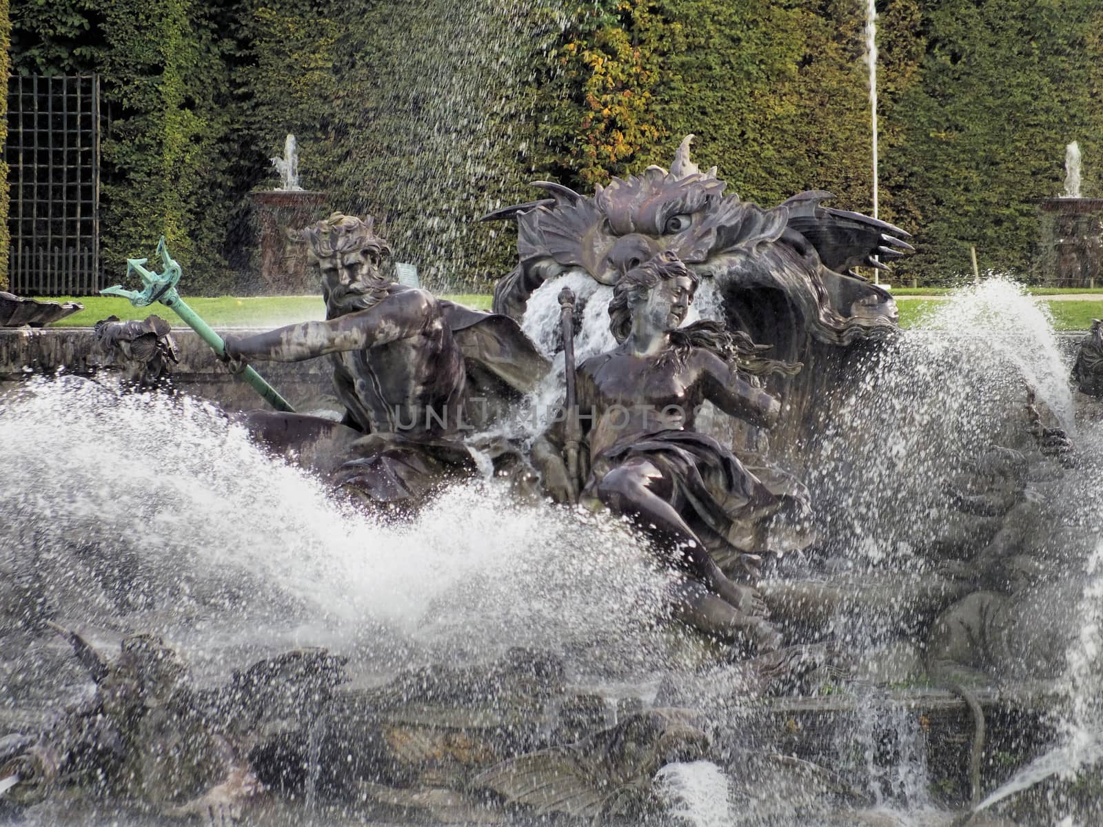 The Neptune fountain at Versailles was built between 1679 and 1681 and, in 1740, the sculptural decoration was installed. The new fountain, which features ninety-nine water effects that compose an extraordinary aquatic spectacle, was officially opened by Louis XV