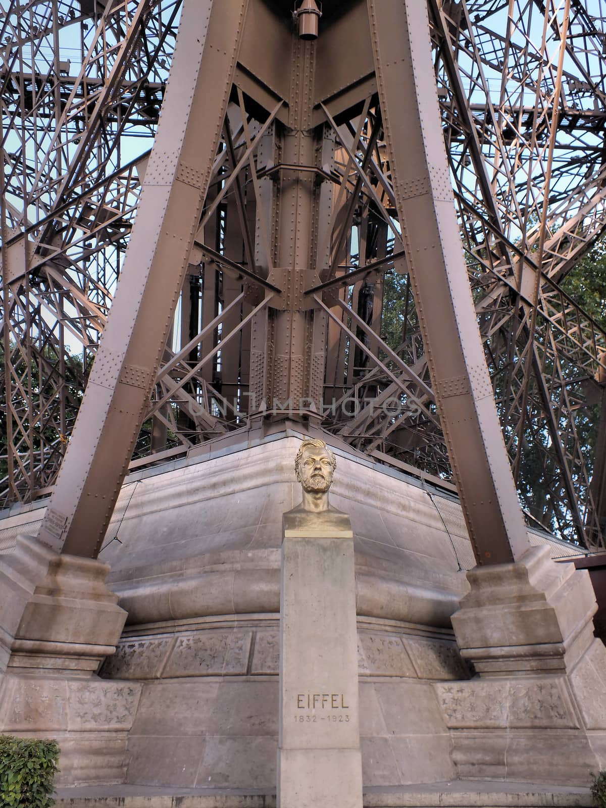 The Eiffel Tower (La Tour Eiffel) was named after the engineer Gustave Eiffel, whose company designed and built the tower. His bust is displayed underneath one of the tower's legs.
