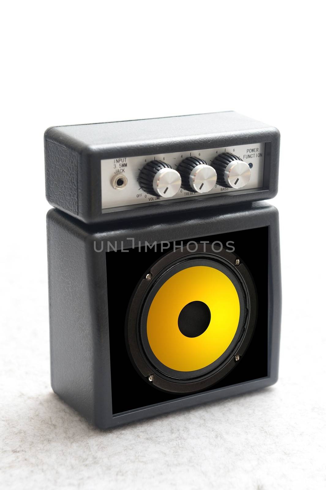 Musical equipment isolated against a plain background