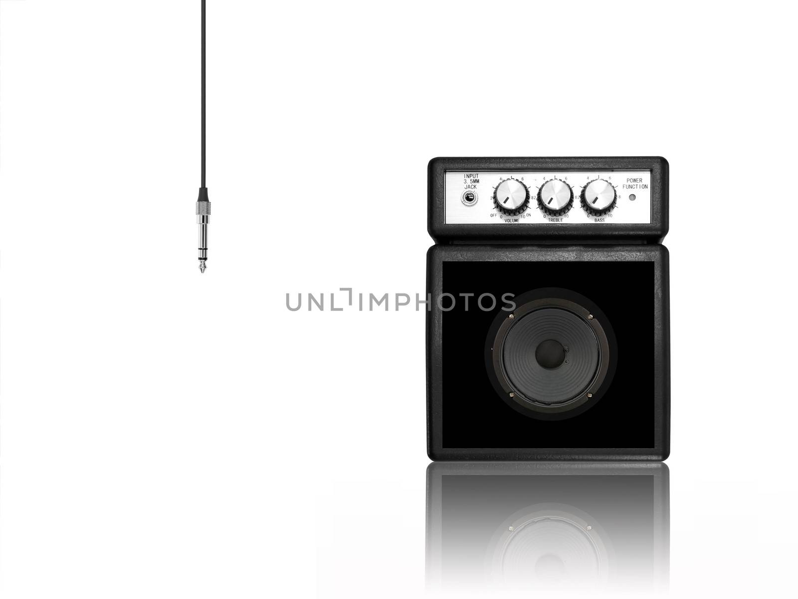 Musical equipment isolated against a plain background