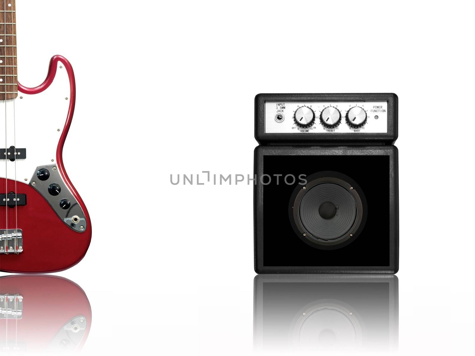 Musical equipment isolated against a plain background